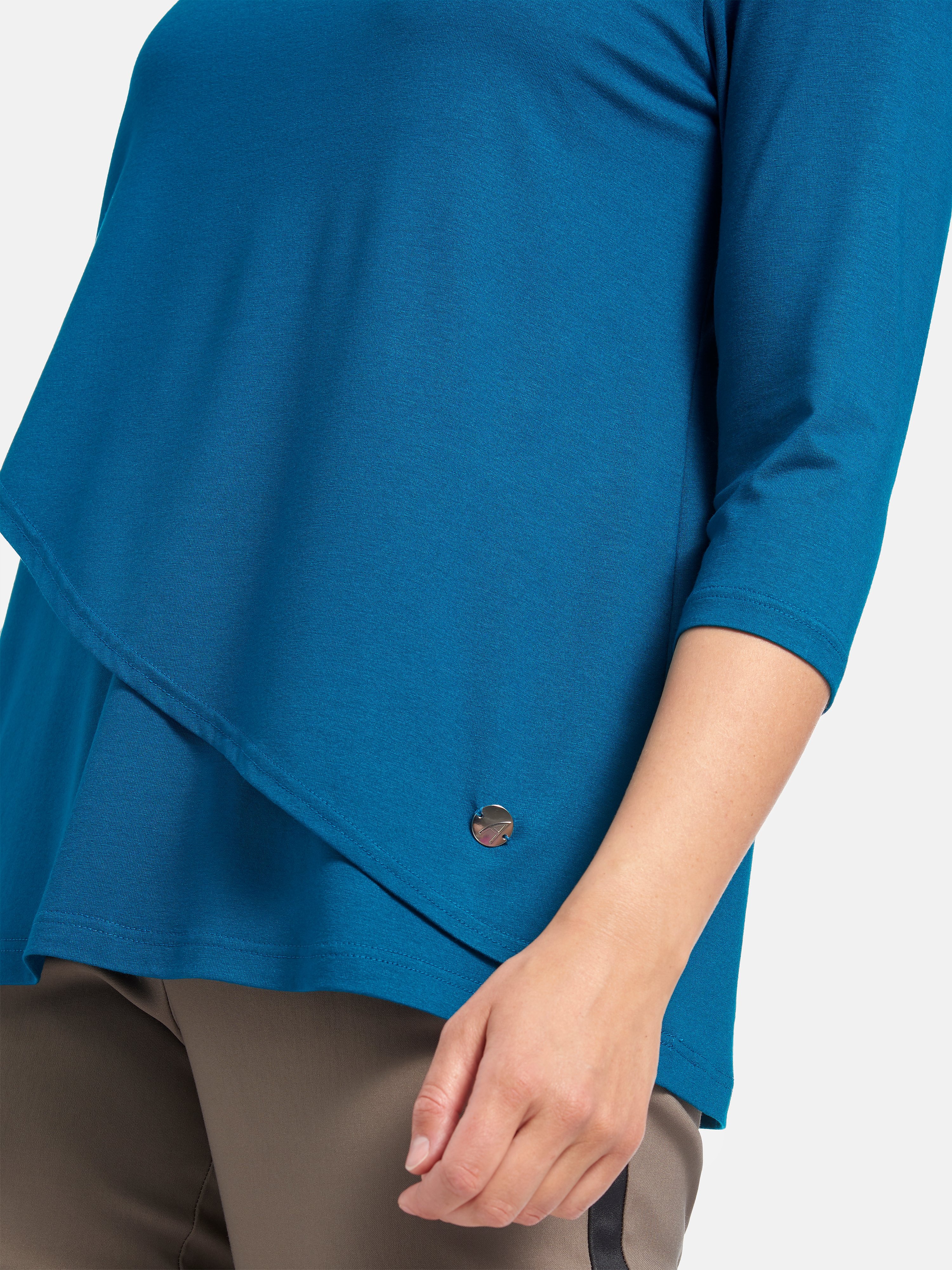 Rundhals-Shirt mit 3/4-Arm