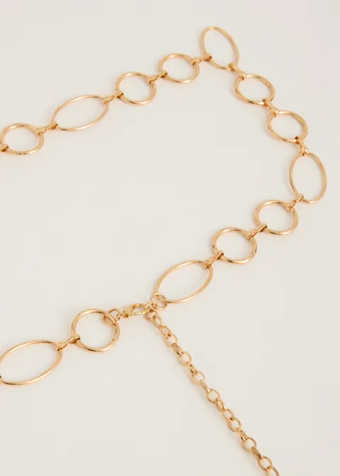 Kettingriem met ringen goud (GOUD)