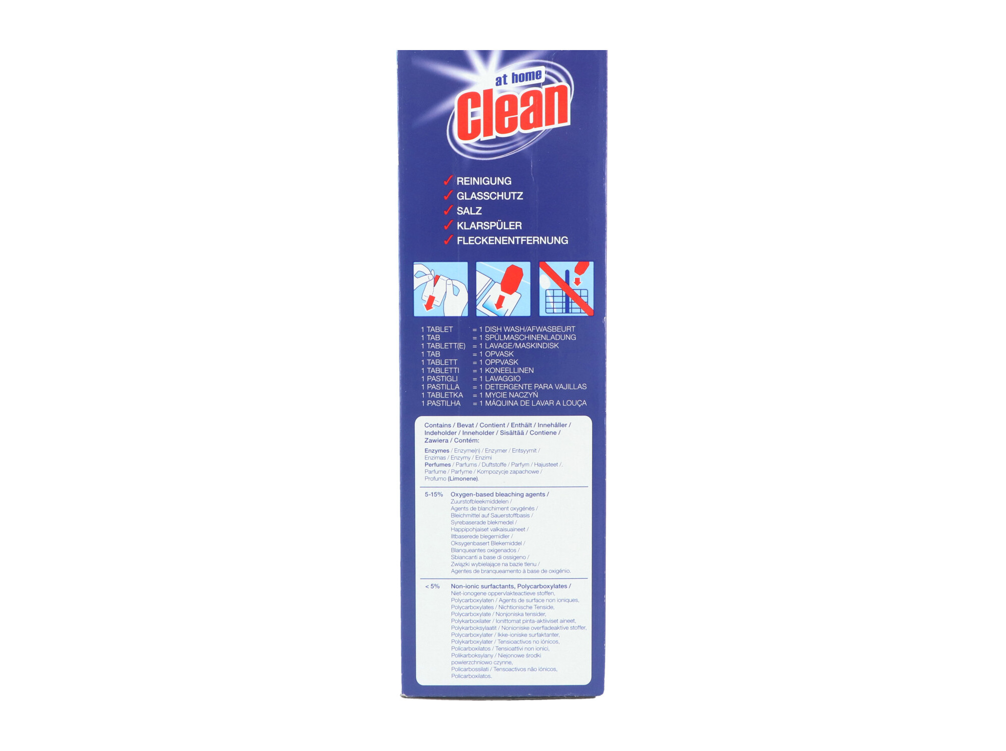 DETERG. MÁQUINA AT HOME CLEAN PASTILHAS LIMÃO 100UN