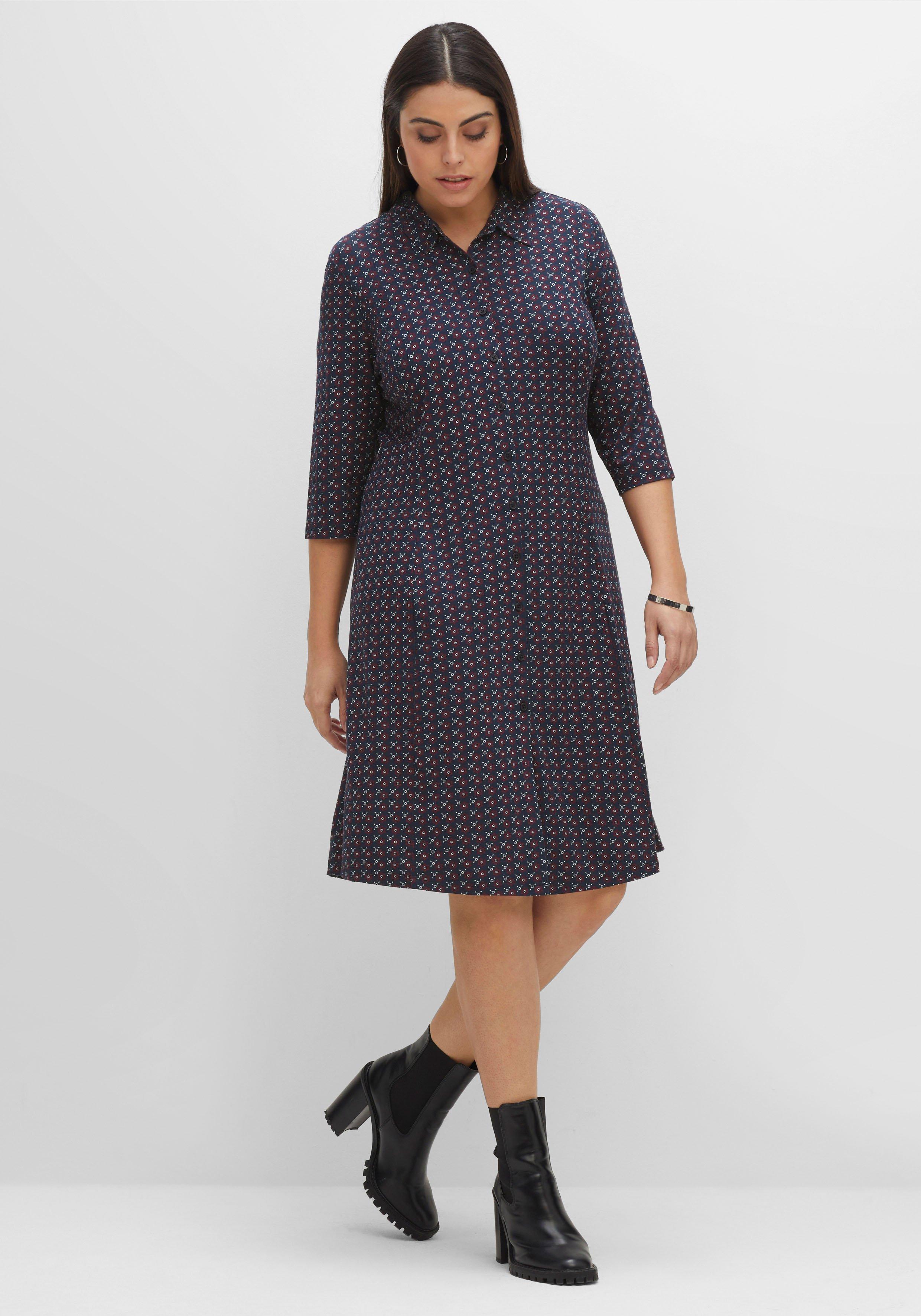 Jerseykleid in Hemdblusen-Stil, leicht elastisch