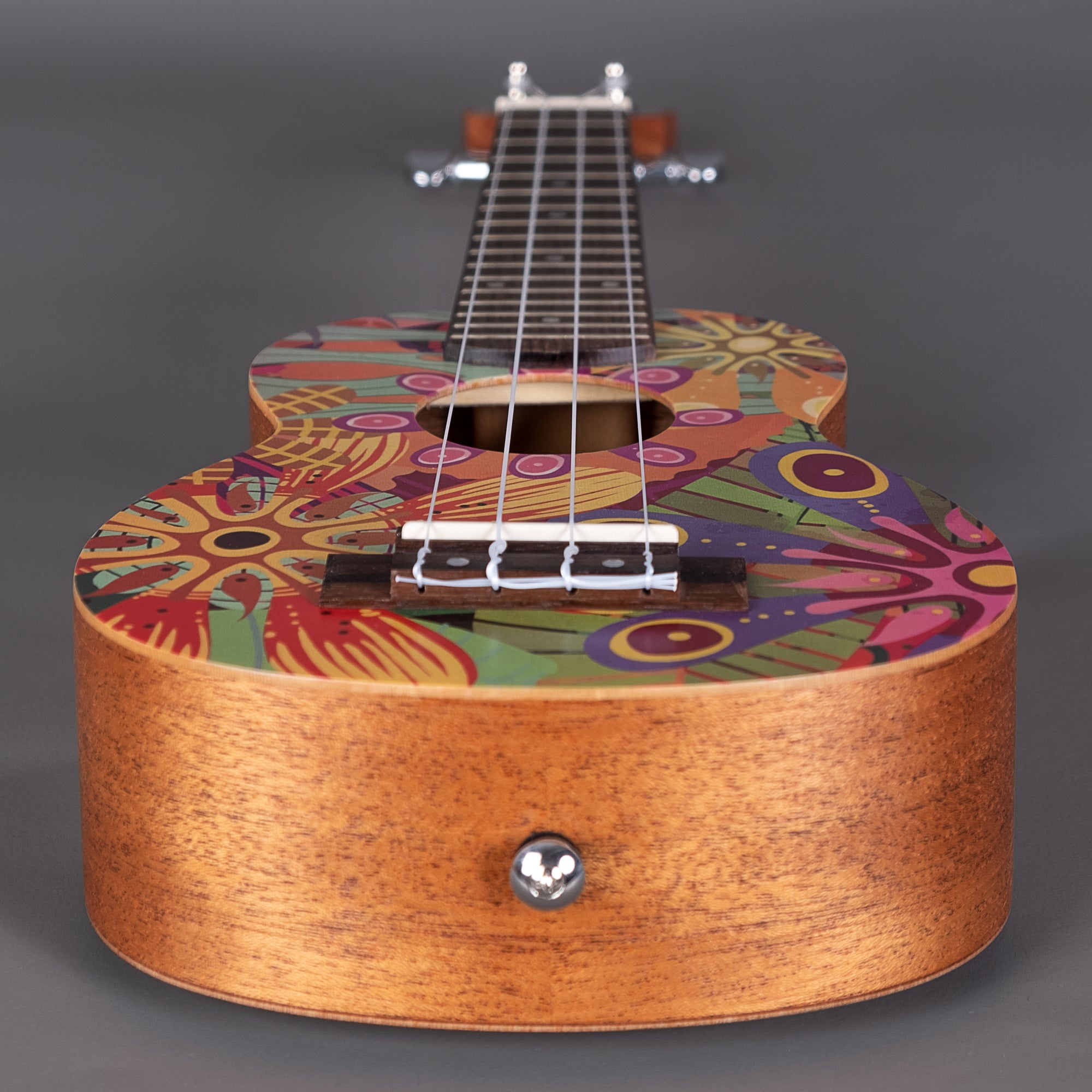 Cascha HH 2603 Art Series Flowers sopraan ukelele massief spar bovenblad met gigbag