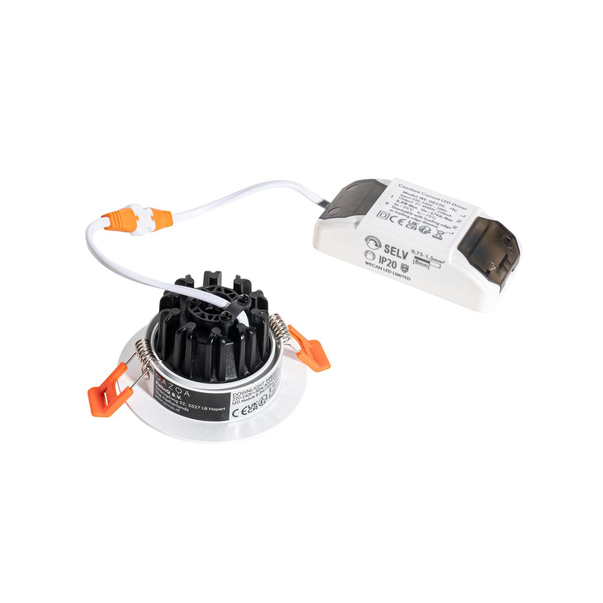 Inbouwspot wit 6,8cm incl. LED 750 lm dimbaar IP23 - Gaius
