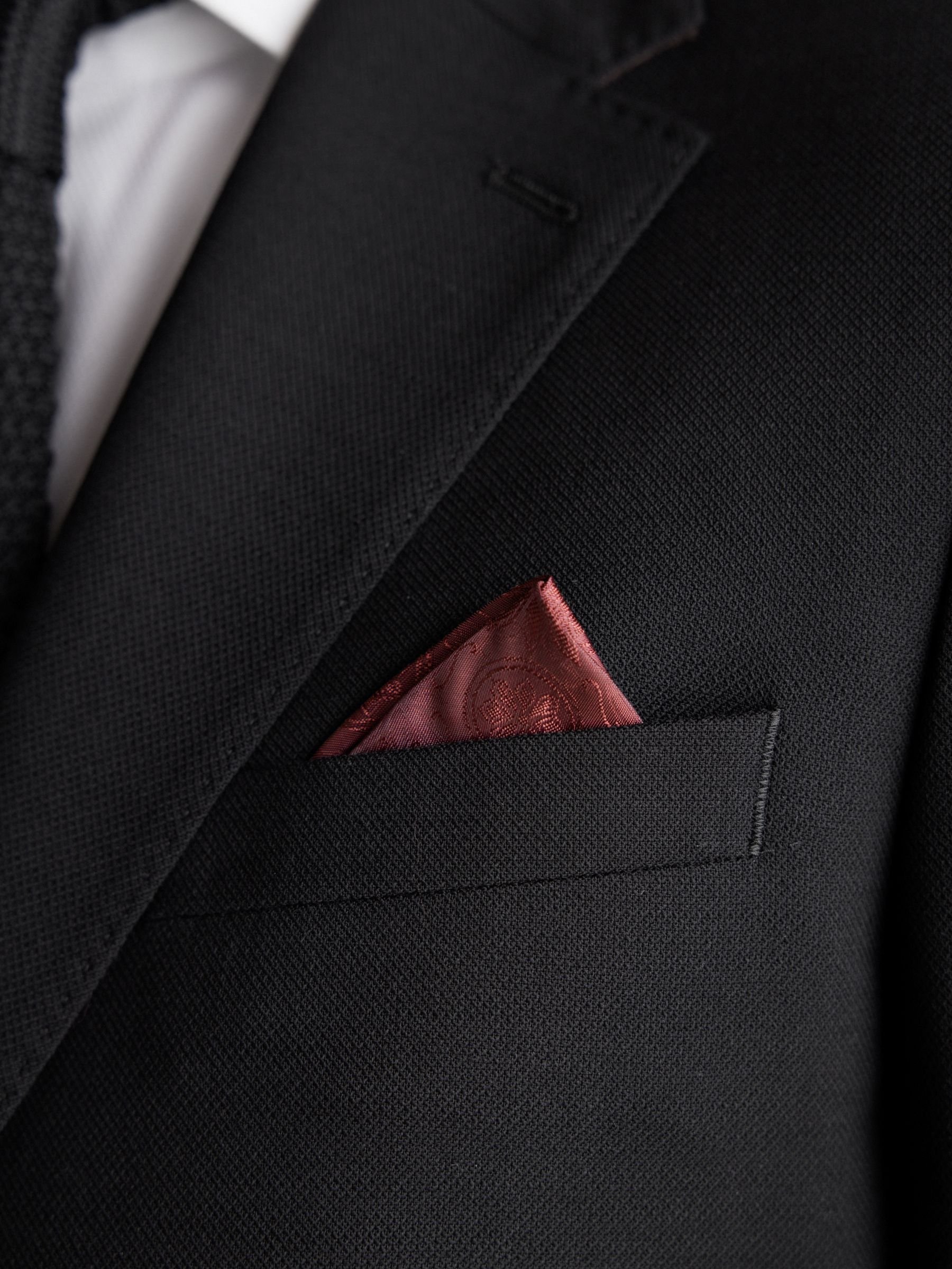 Zwart - Signature getextureerd slim-fit kostuumjasje van Italiaanse Tollegno-wol