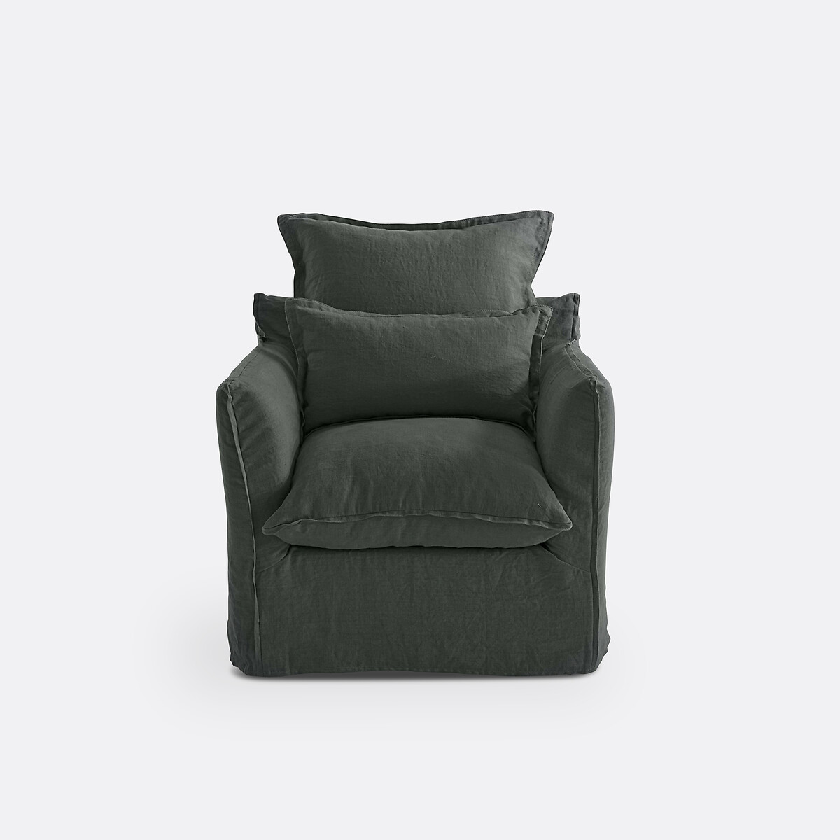LA REDOUTE INTERIEURS<br>Poltrona de linho Gekreukt, Odna