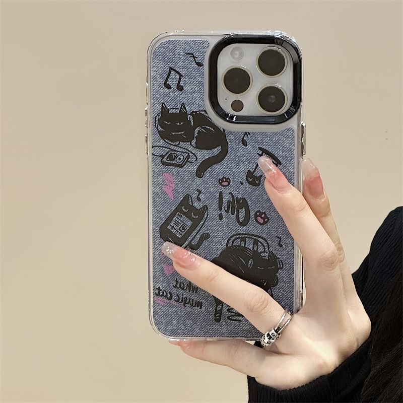 likamika - Cat Phone Case - iPhone 15 Pro Max / 15 Pro / 15 Plus / 15 / 14 Pro Max / 14 Pro / 14 Plus / 14 / 13 Pro Max / 13 Pro / 13 / 13 mini