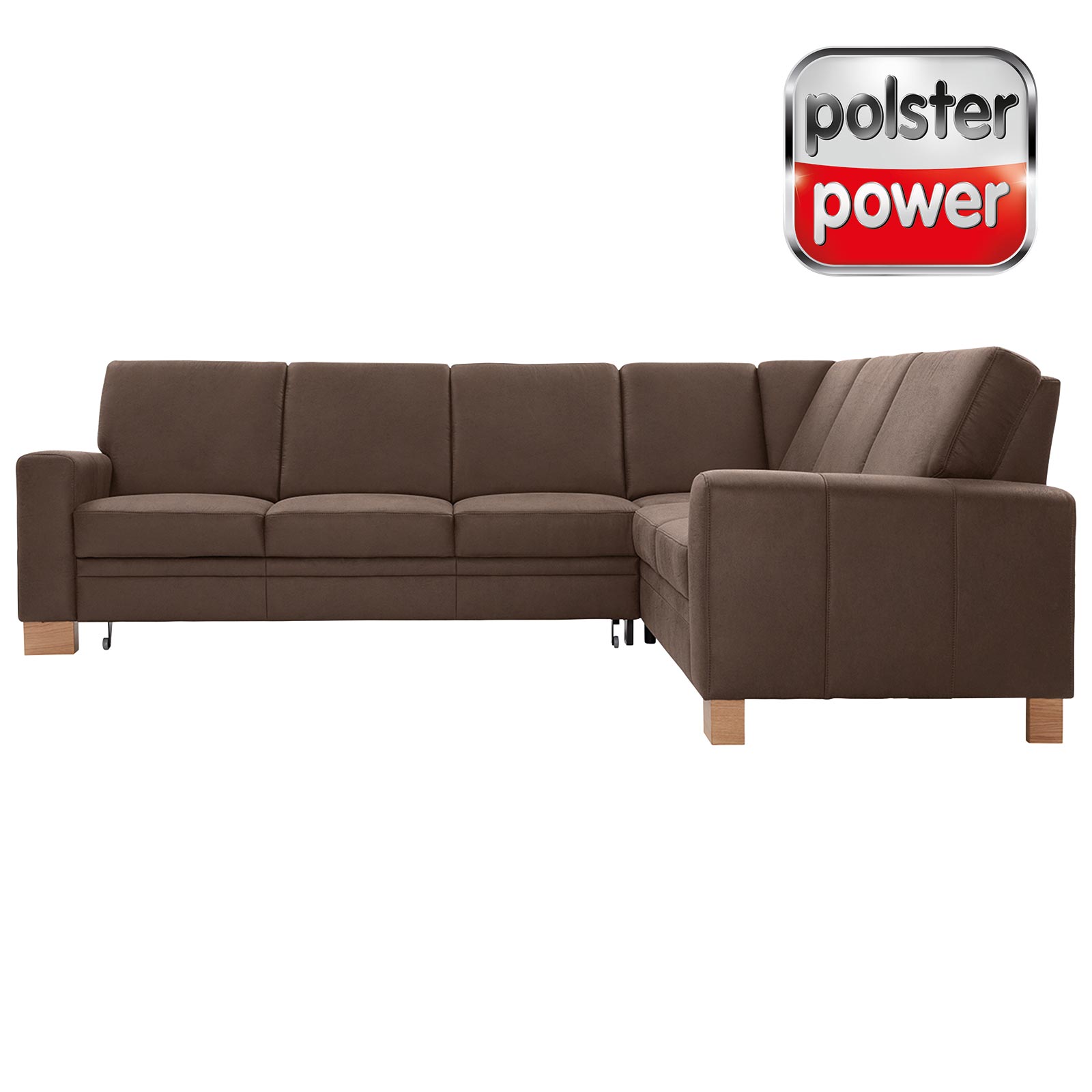 polsterpower Ecksofa - Saddle nougat - Basismodell - rechts