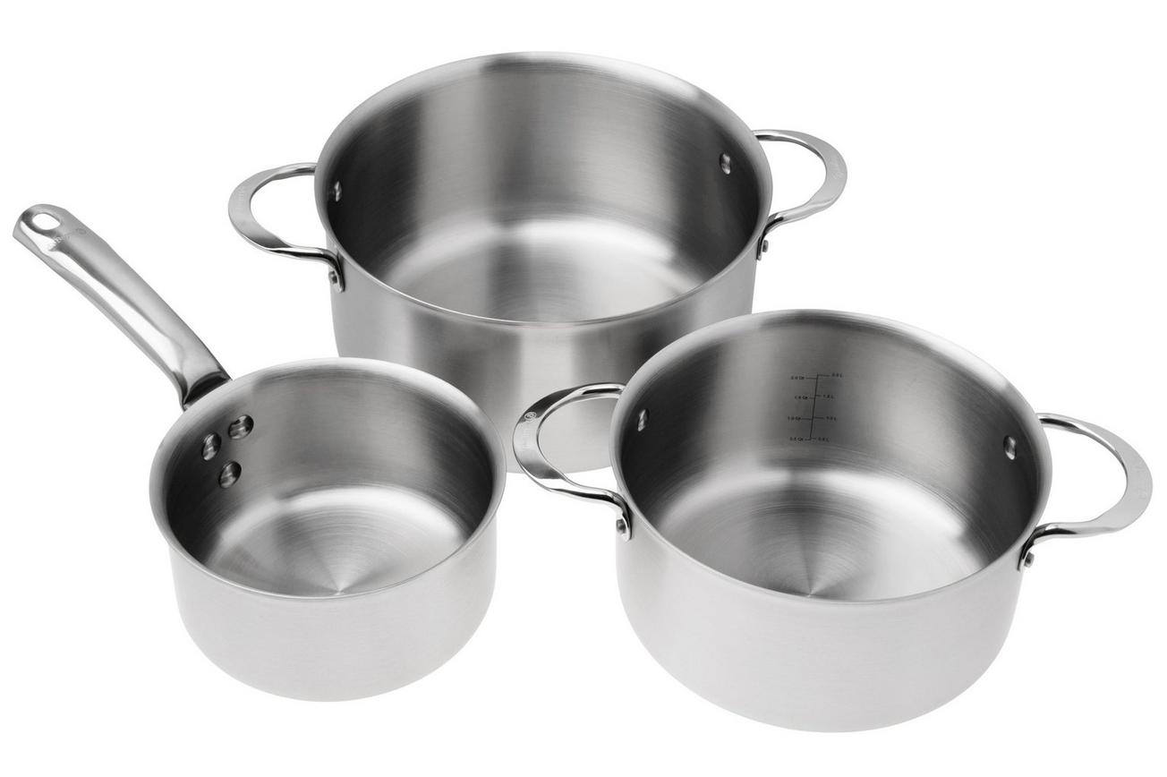 de Buyer Alchimy 3601.06 3-delige saus- en stoofpannenset met deksels