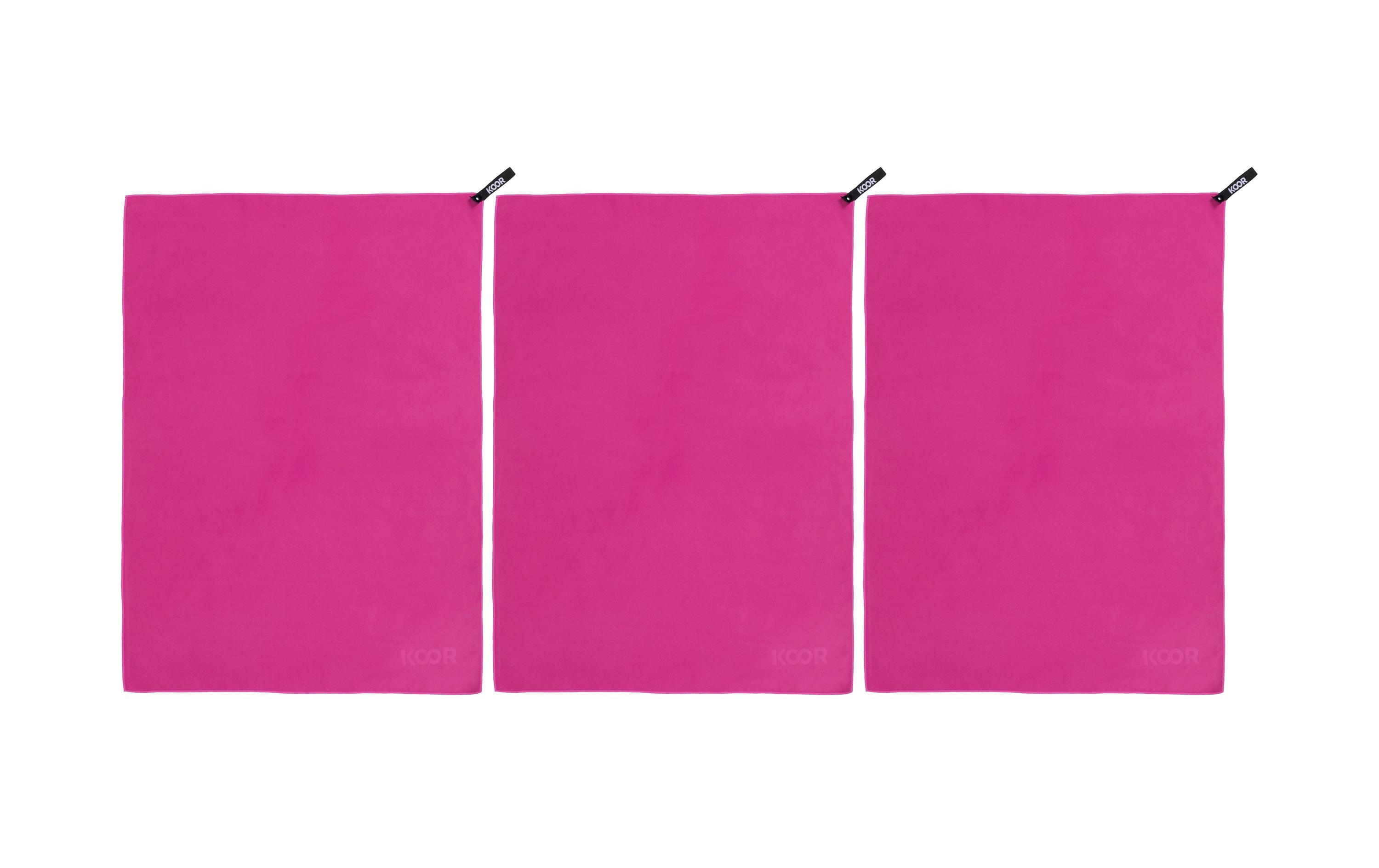 Handtuch Silva Magenta 3er-Pack M 65 x 90 cmOutdoor-Badetücher mit Silber-Ionen Veredelung