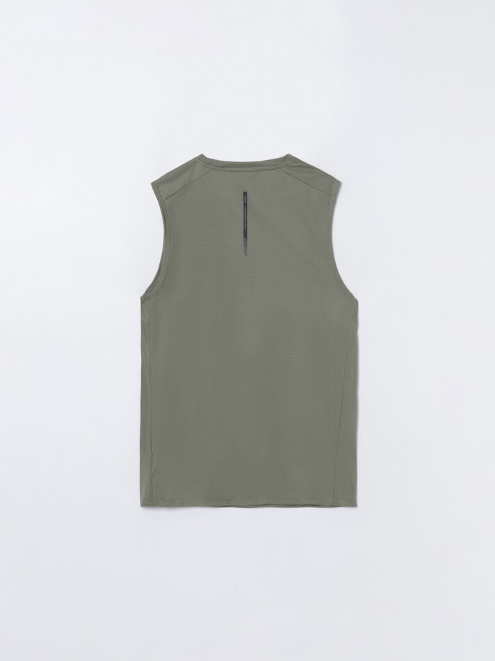 Camiseta esportiva sem mangas - Cáqui