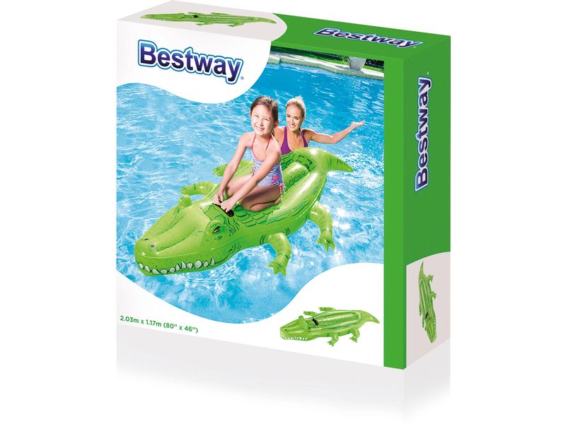 Bestway Schwimmtiere Crocodile 203 x 117 cm Luftmatratze in Krokodilform