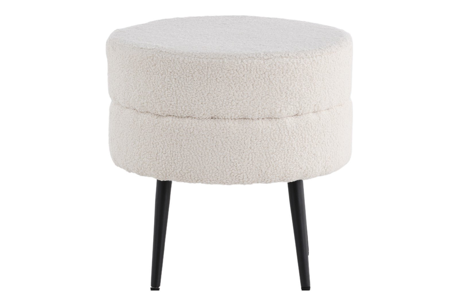 Pot puff Offwhite teddystoff, sorte ben