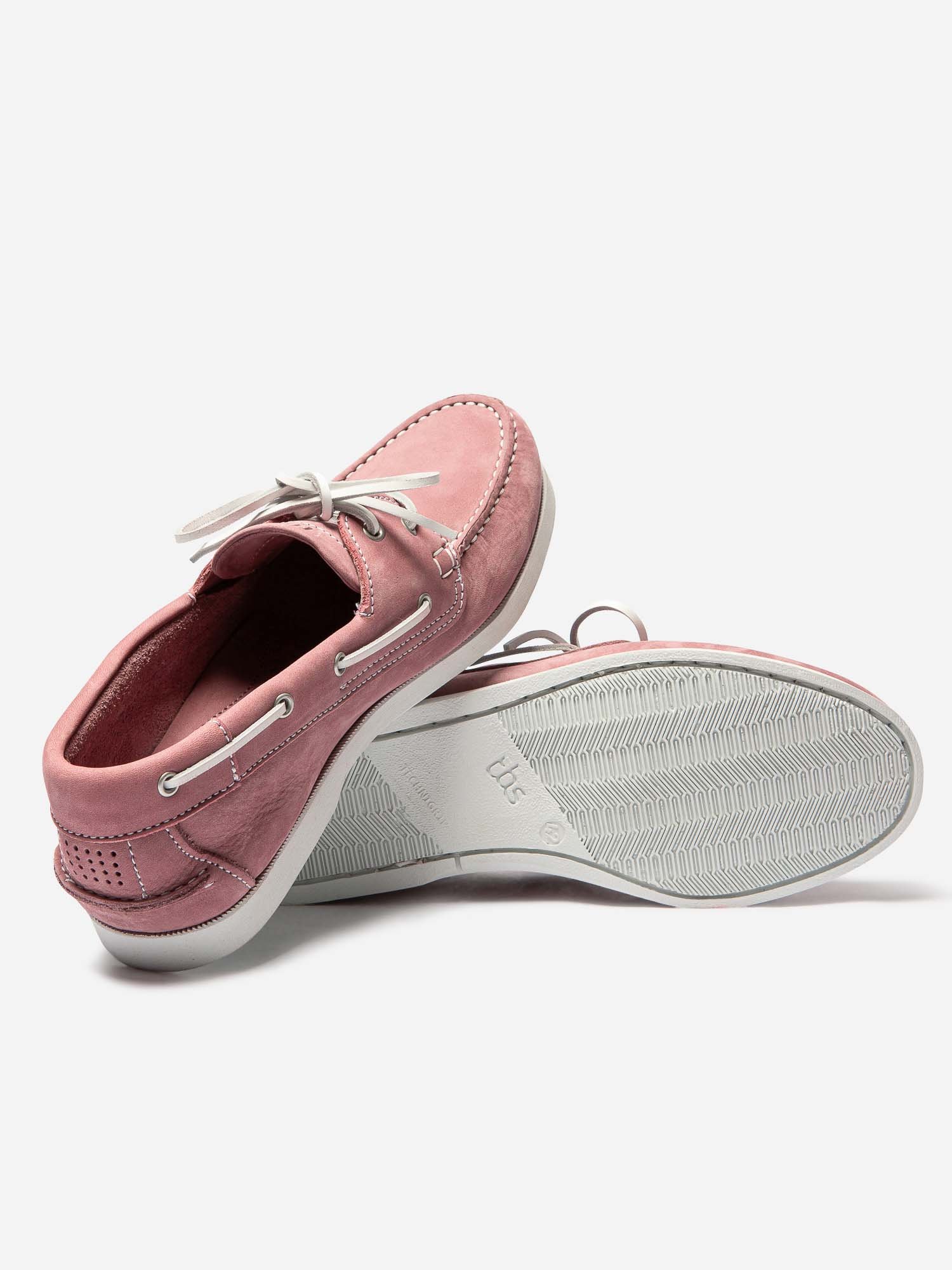 Chaussures Bateau Homme Cuir Rose