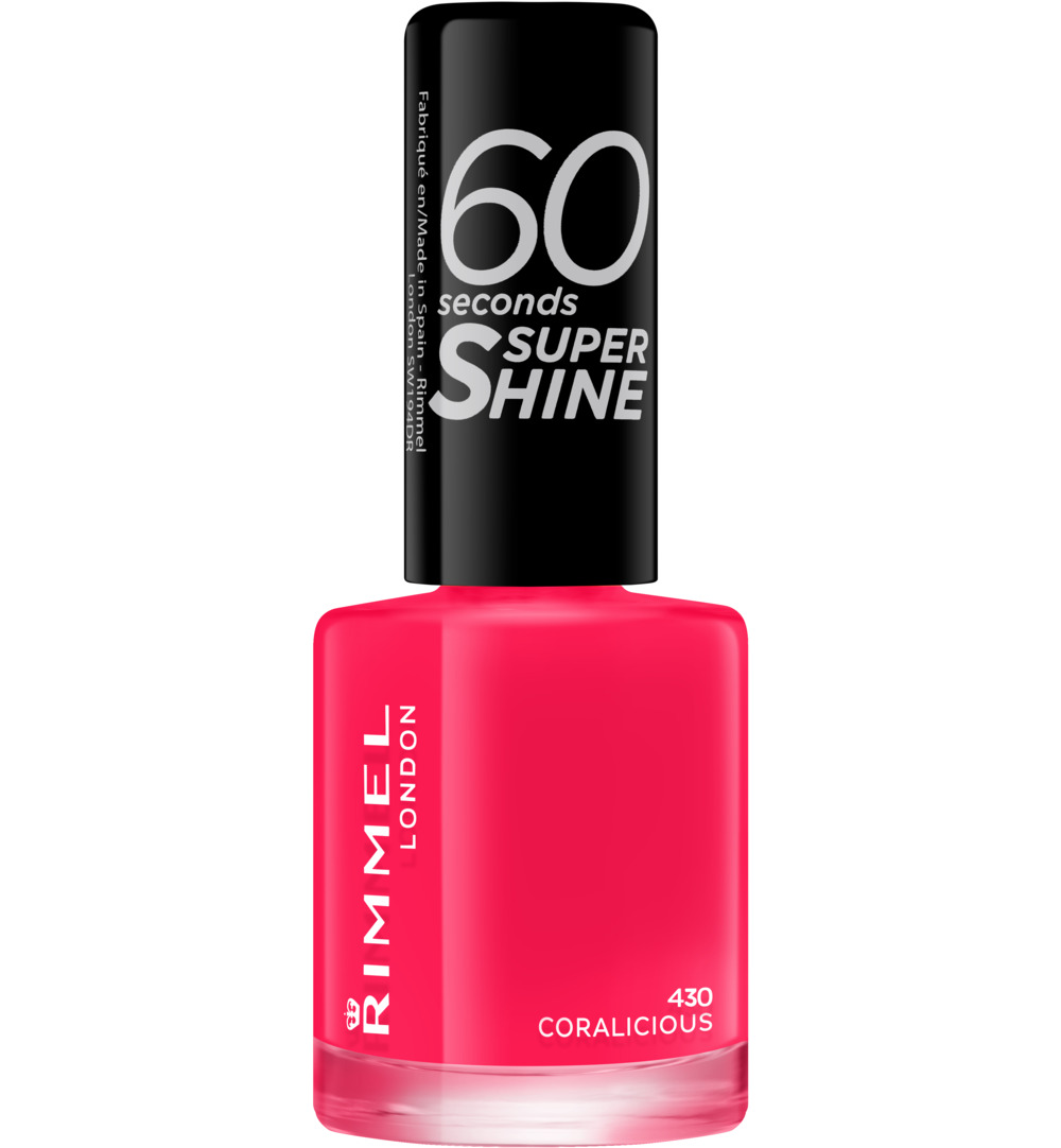Rimmel London 60sec Supershine nagellak : 430 – Coralicious (1 stuk)
