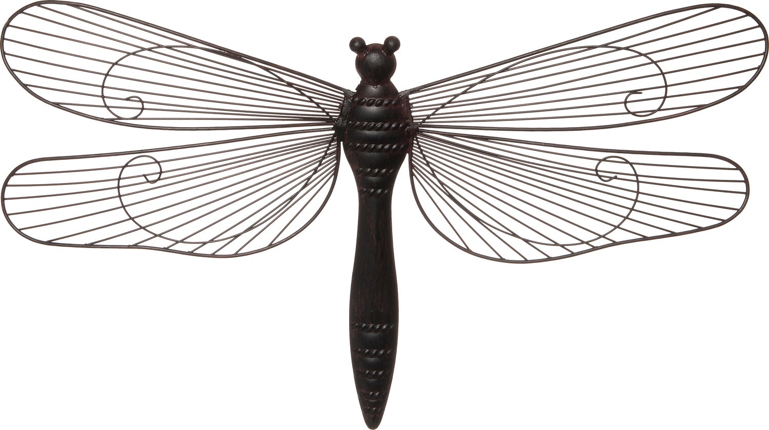 Intratuin wanddecoratie libelle Selma zwart 54 x 1 x 28 cm