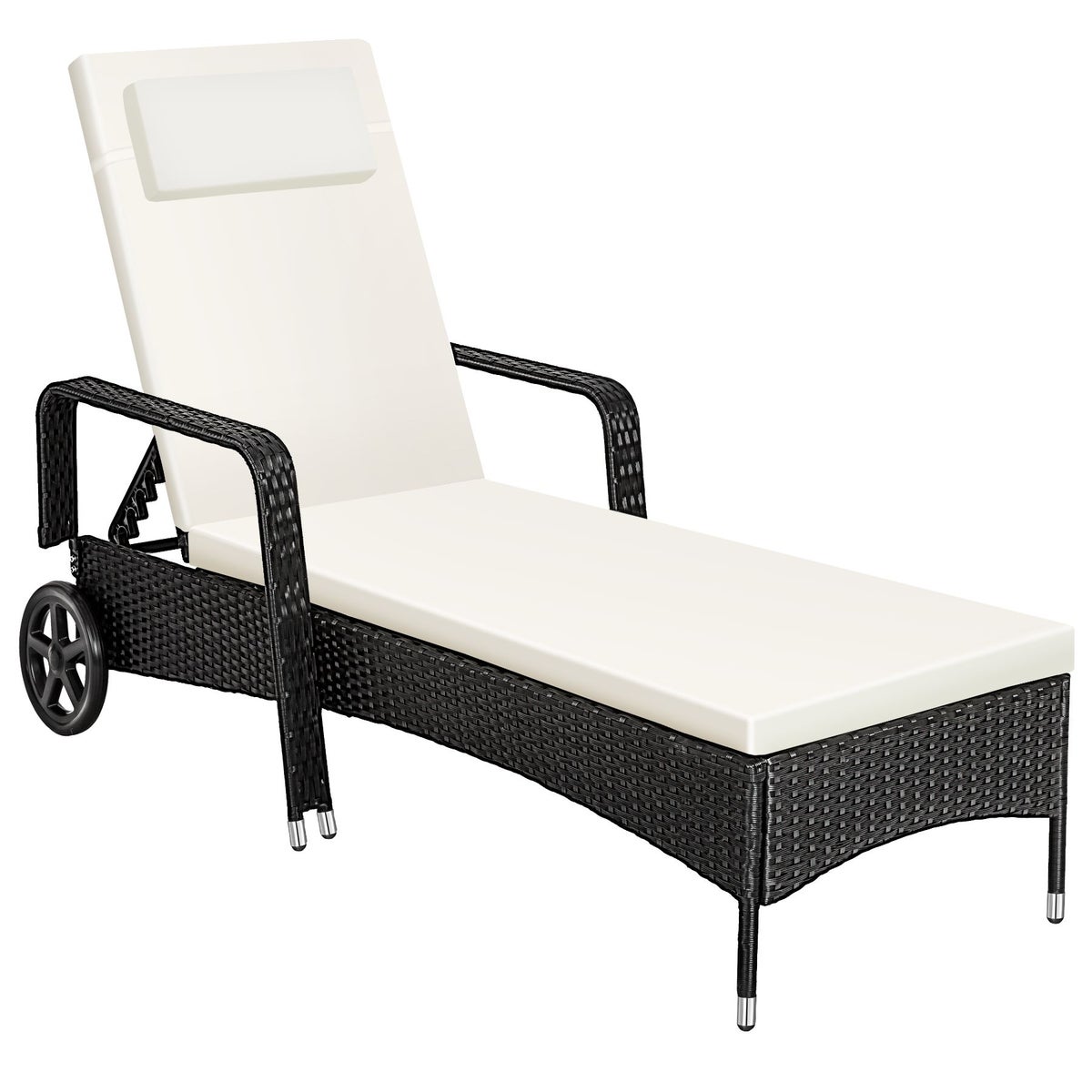 Rotan ligstoel tectake duurzaam 200 x 70 x 33 cm