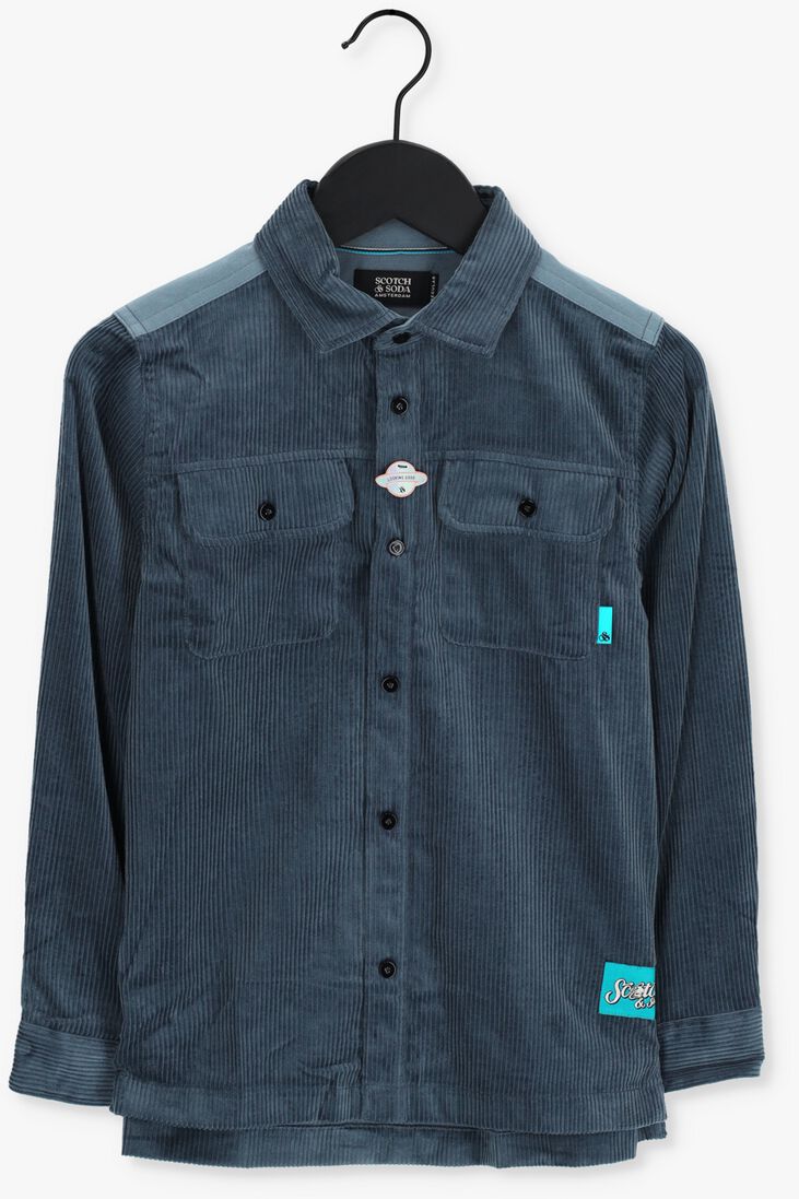 SCOTCH & SODA blauwe scotch & soda overshirt 167559-22-fwbm-d20