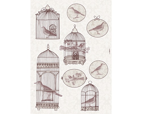 Muursticker Vogelkooi 50x70 cm