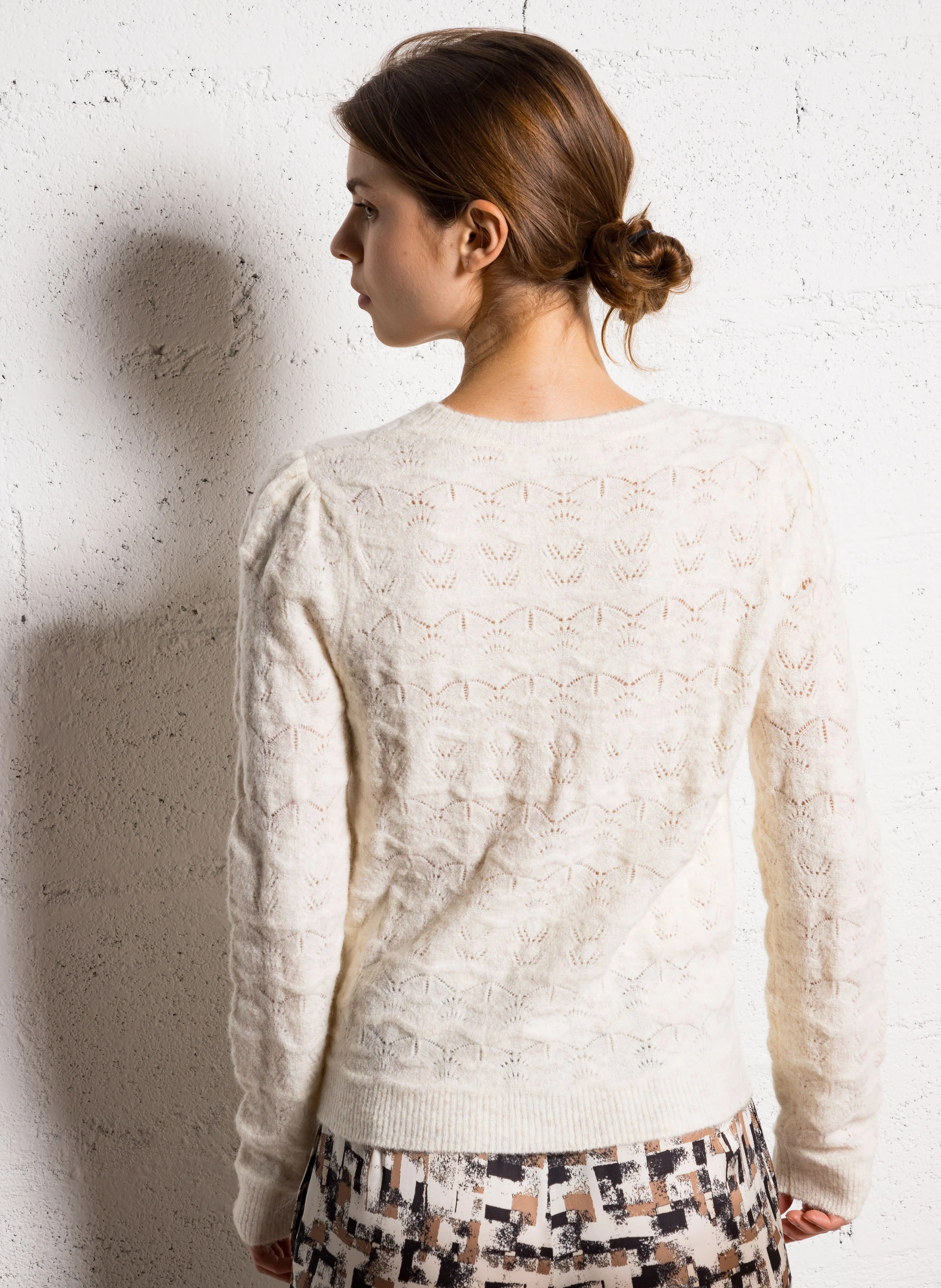 MORGANE - Pull col rond| Beige