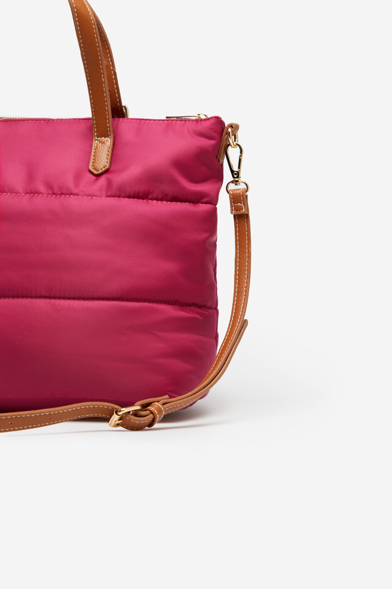 Shopper acolchado logo - Fúcsia