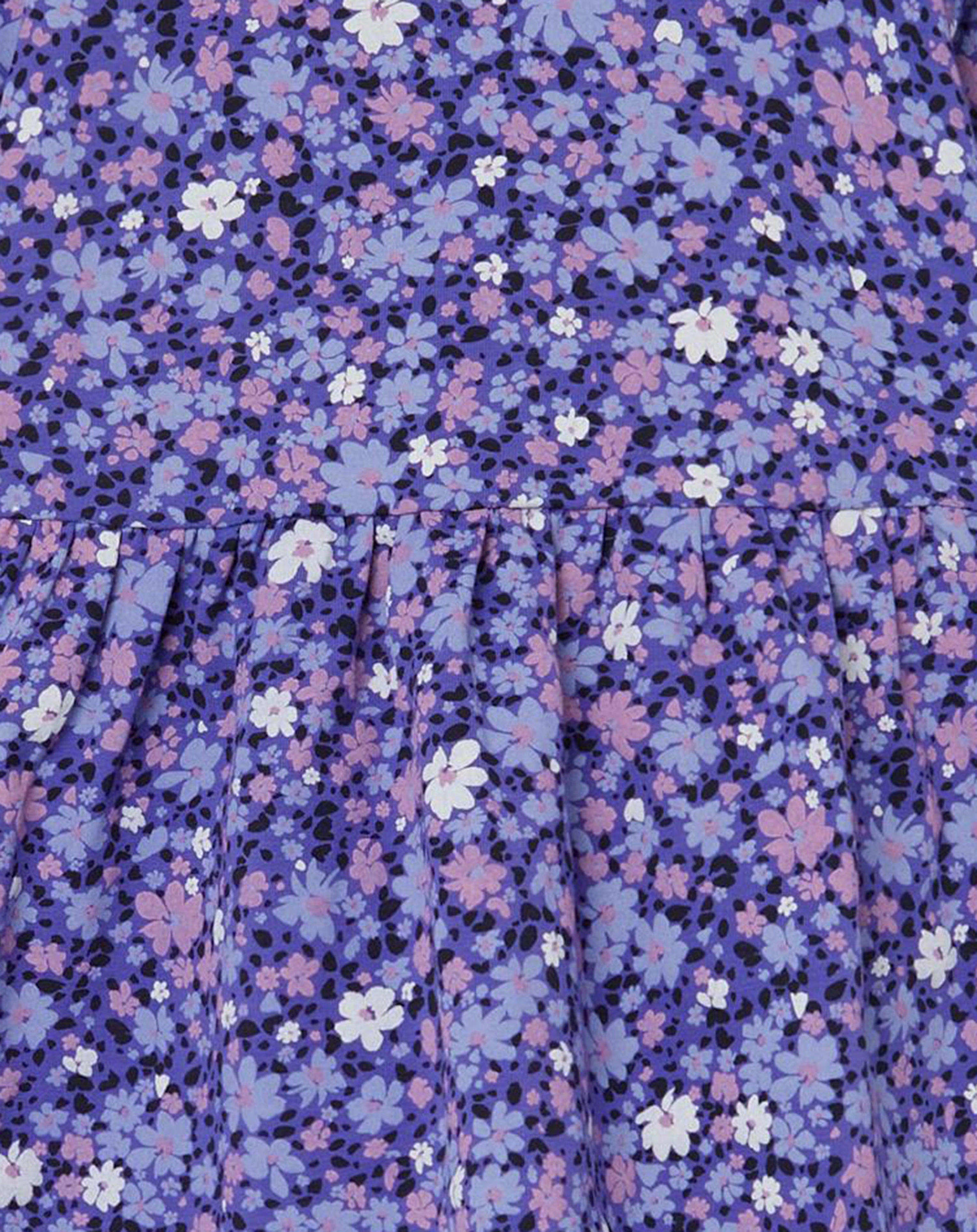 Kurzarmkleid NMFFANN geblümt in purple opulence