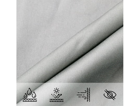 VIDAXL - Voile d'ombrage gris clair 6x4 m 100% polyester oxford