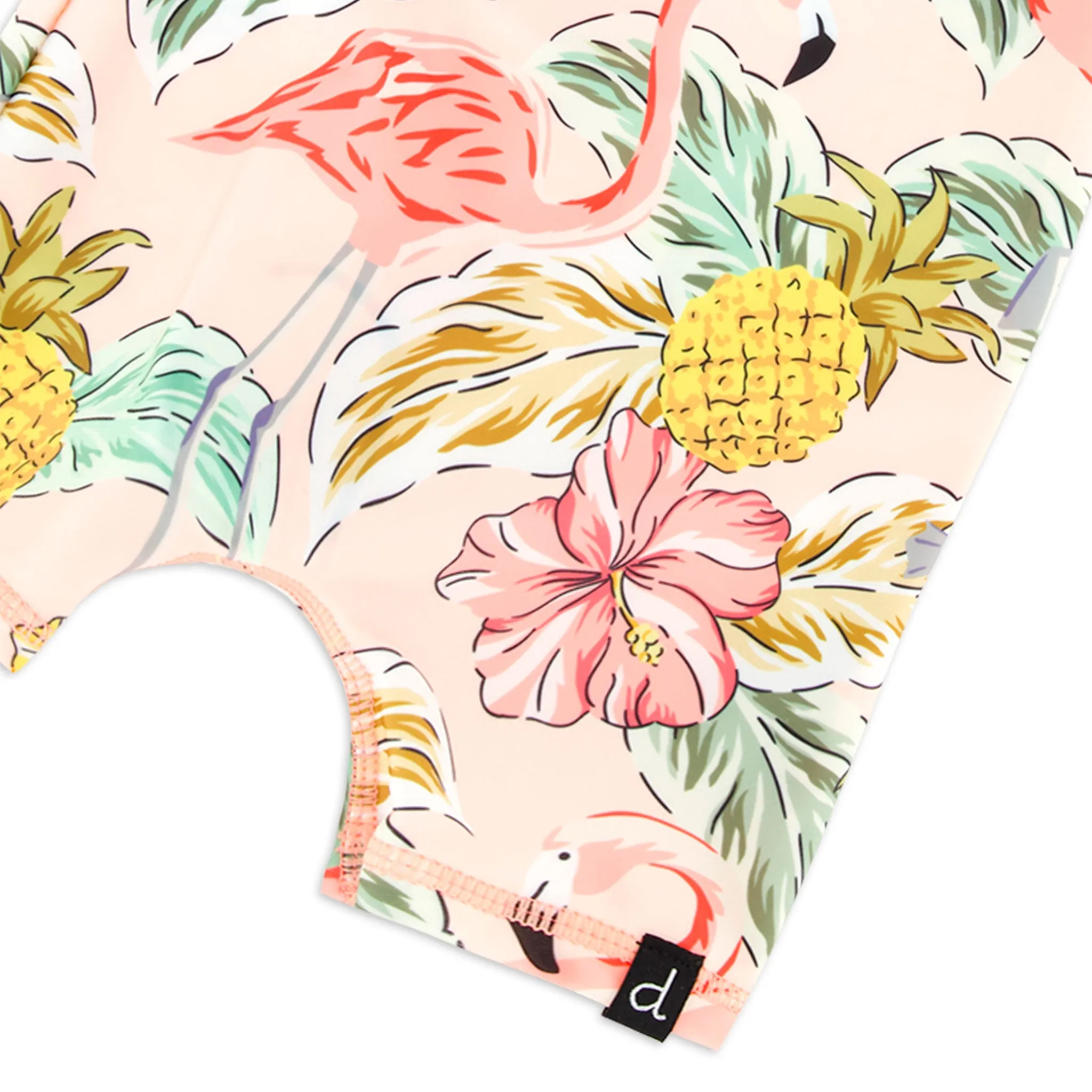 Deux par Deux Maillot UV Une Pièce Flamant Rose 3-24mois
