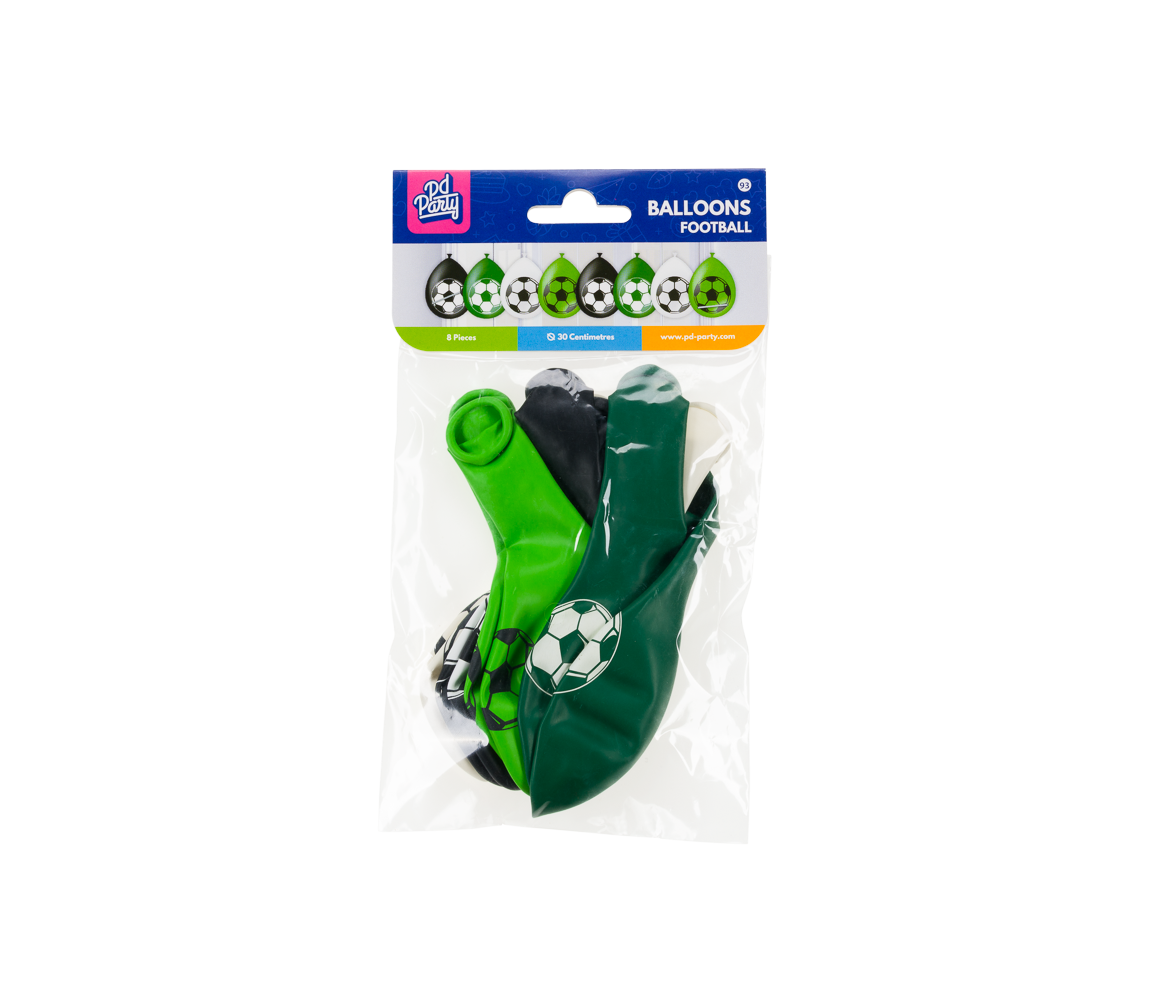 Voetbal Ballonnen Groen 30cm 8st