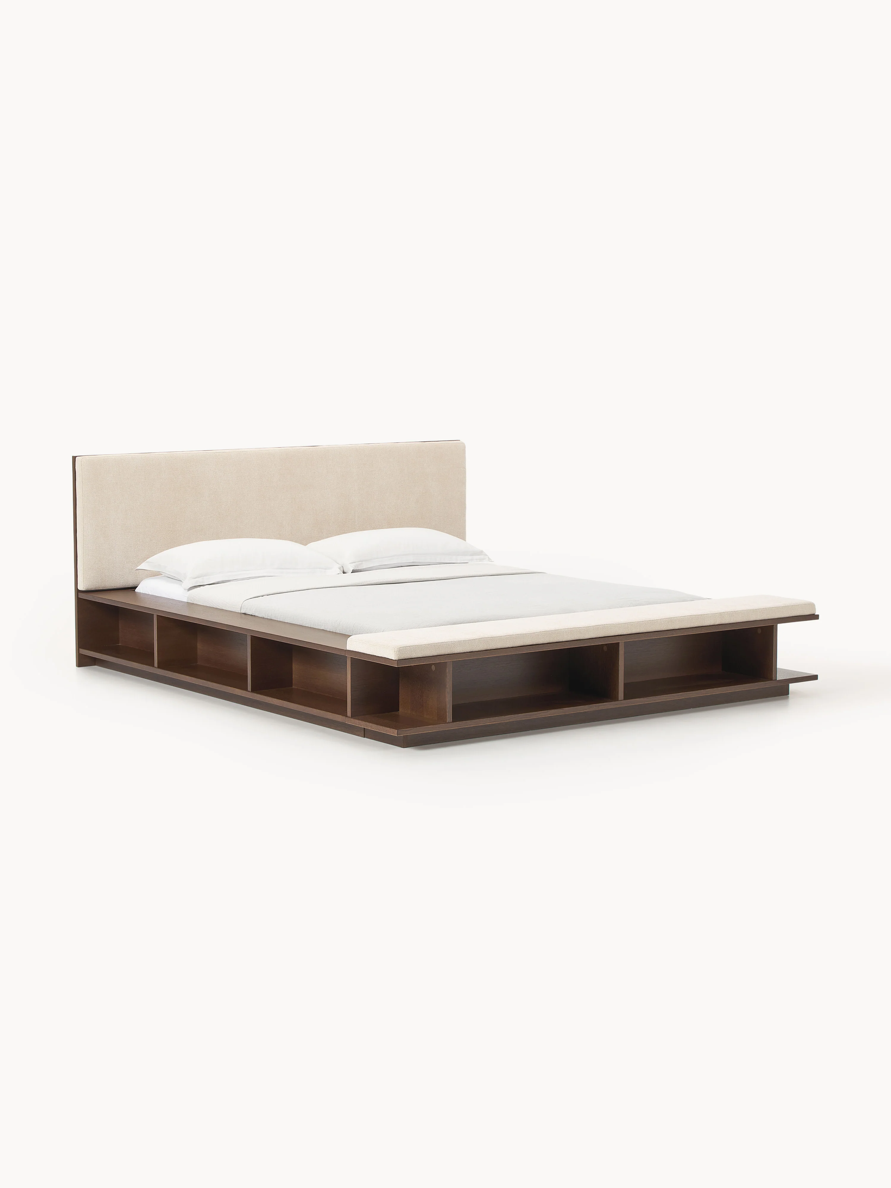 Houten bed Clark met bank en zijplanken