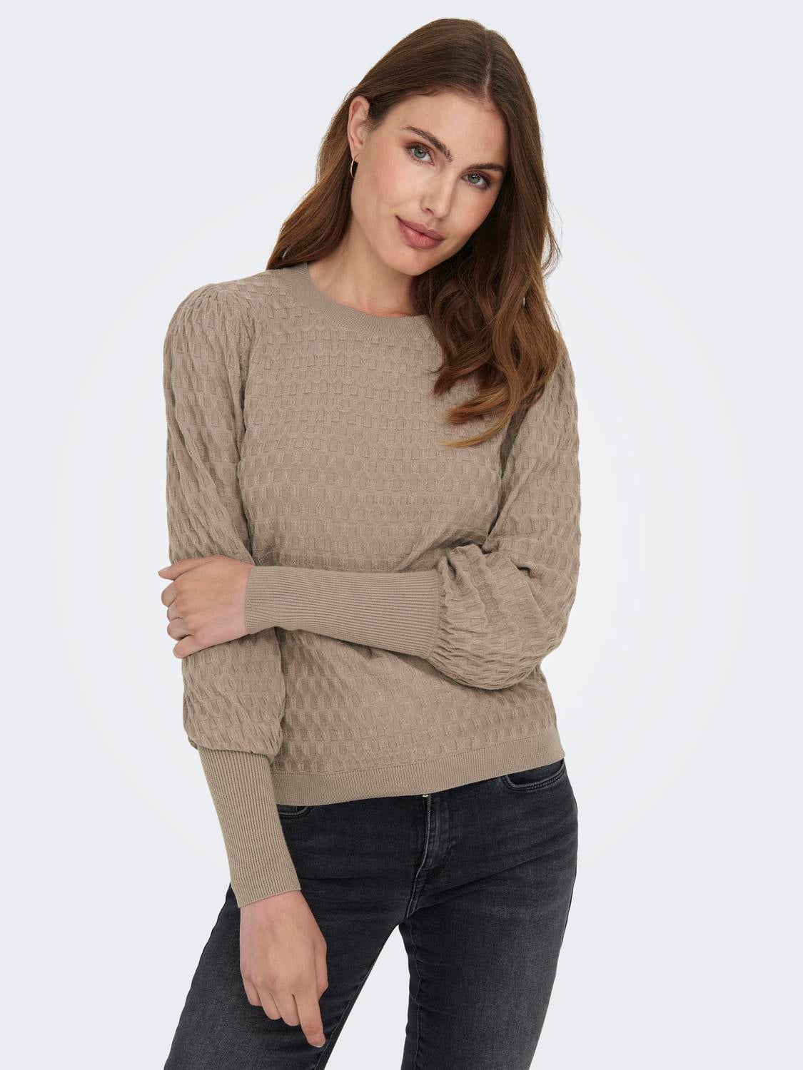 ONLFAYE Strickpullover Silver Mink