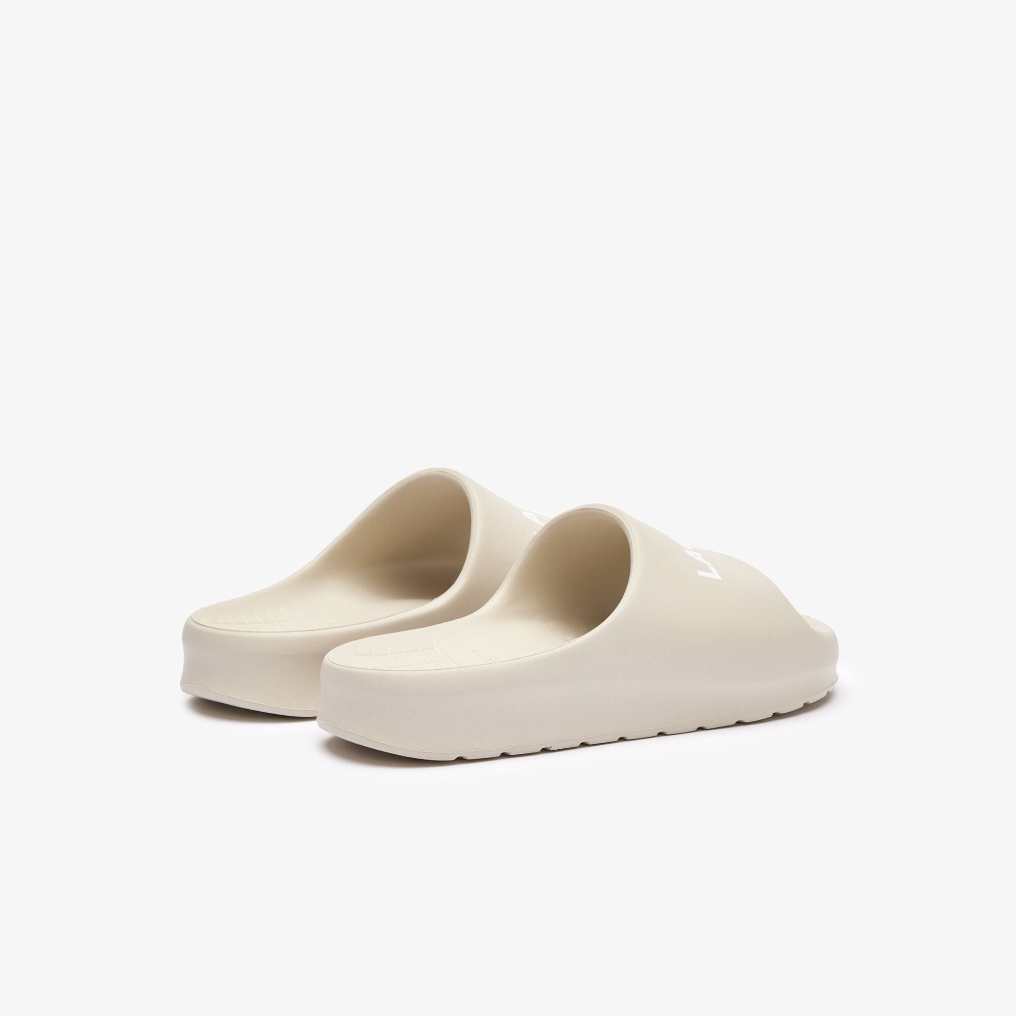 Claquettes Serve Slide 2.0 homme siglées Claquettes & Sandales - Blanc - Lacoste - Homme
