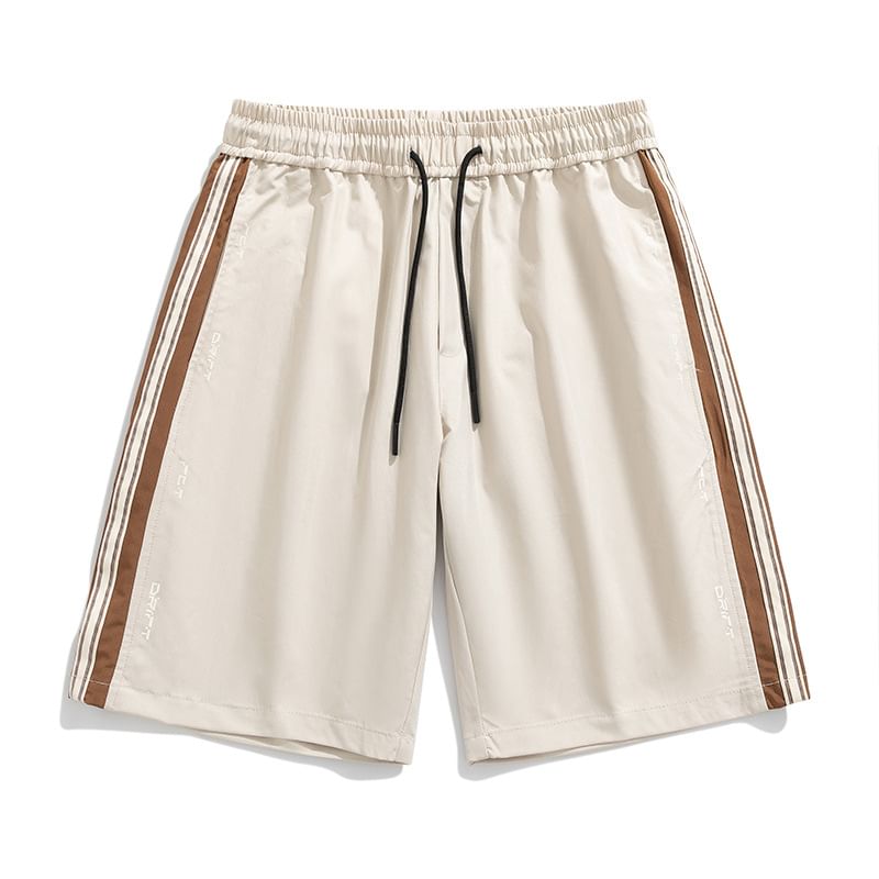 Stone Leo - Gestreepte shorts met middelhoge taille