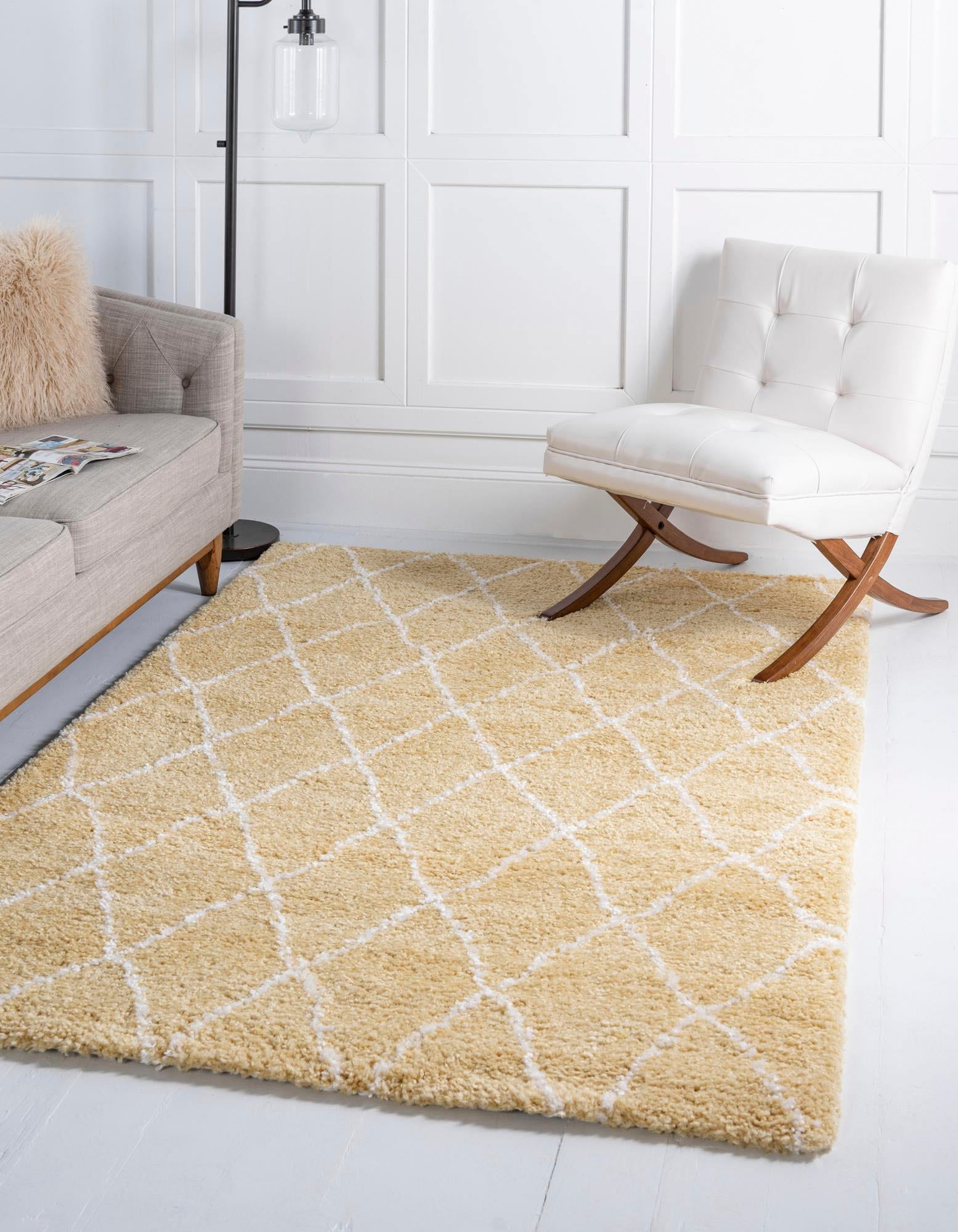 Myflair Möbel & Accessoires Hochflor-Teppich »Temara Shag, LAGERRÄUMUNG!« rechteckig 51 mm Höhe gewebt, Rauten Design, weich & kuschelig