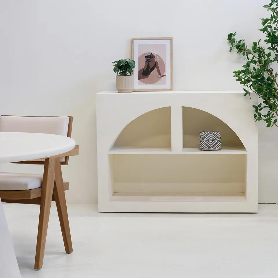 Dressoir Beige Beton Ciré - 120x40x90cm - Fien