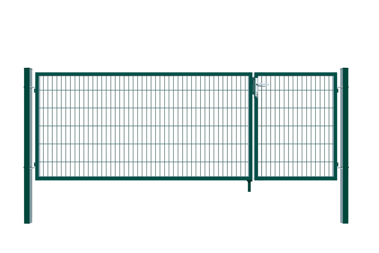 Home Deluxe - Dubbele tuinpoort ADITUS - Groen, 180 x 350 cm - incl. handgreep, slot, sleutels en grondgrendel | Tuinpoort, opritpoort, erfpoort