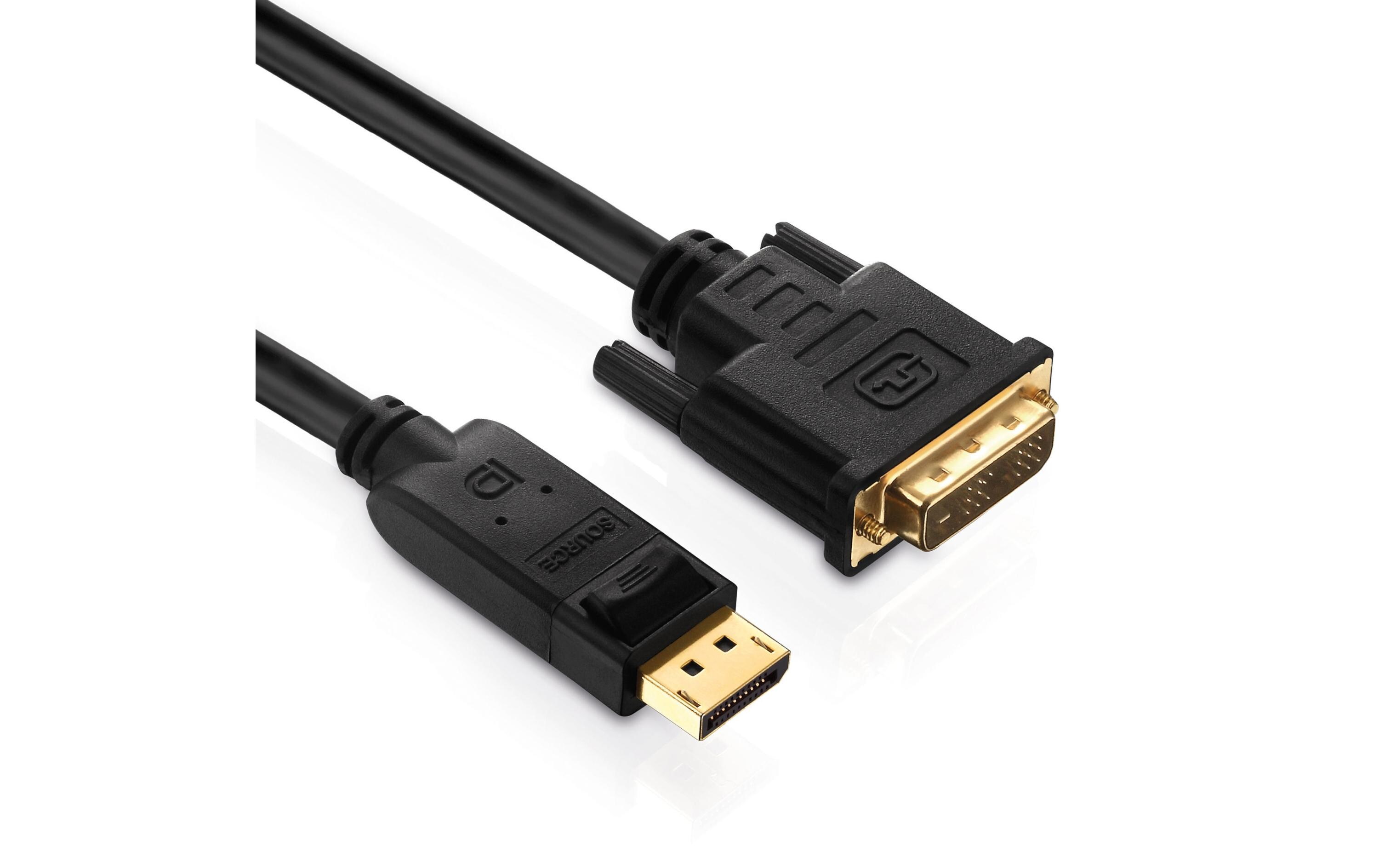 Kabel DisplayPort - DVI-D, 15 mDisplayPort zu DVI Kabel, 1 Meter, schwarz