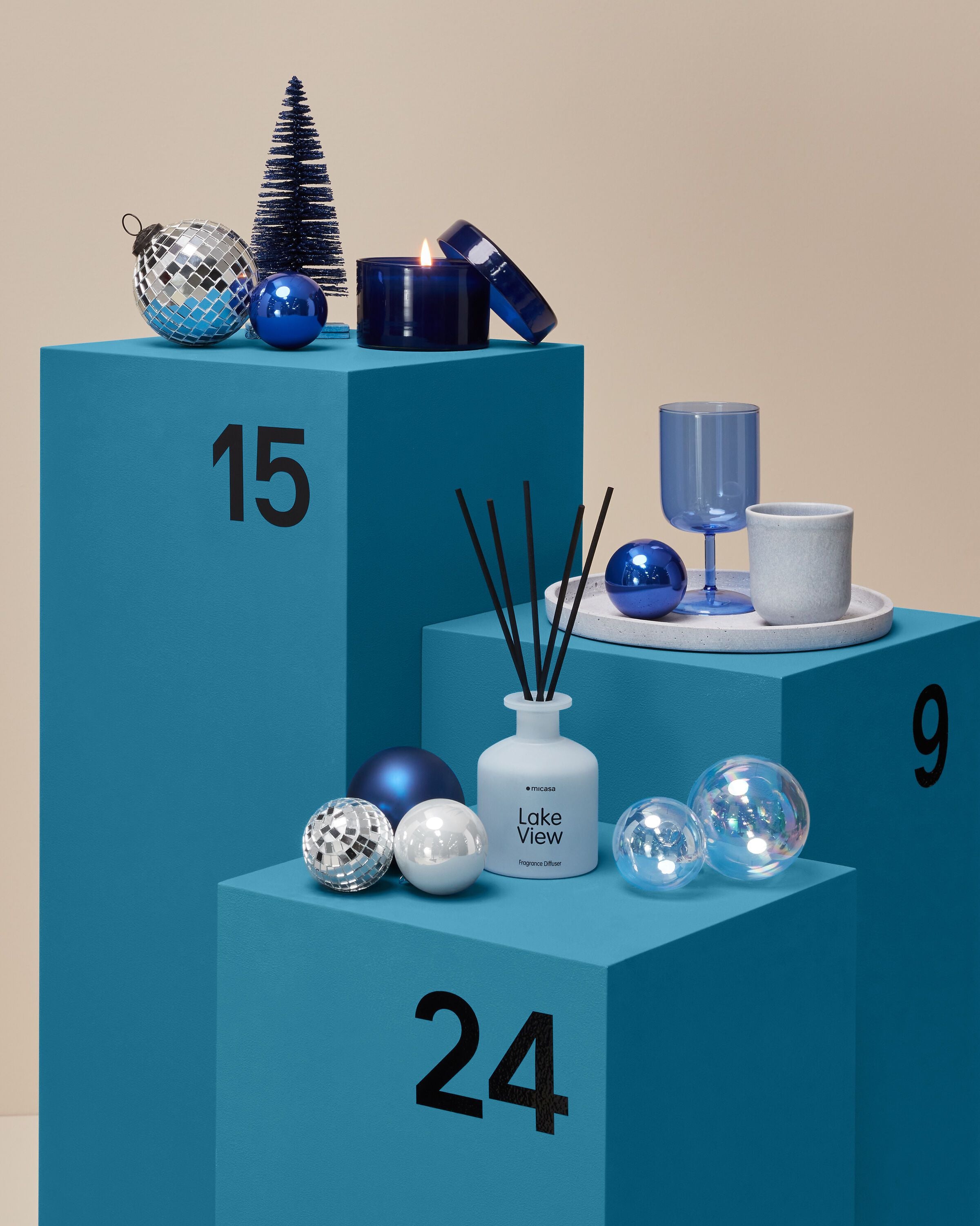 LUCIA Tanne - Blau / H: 20.0 cm