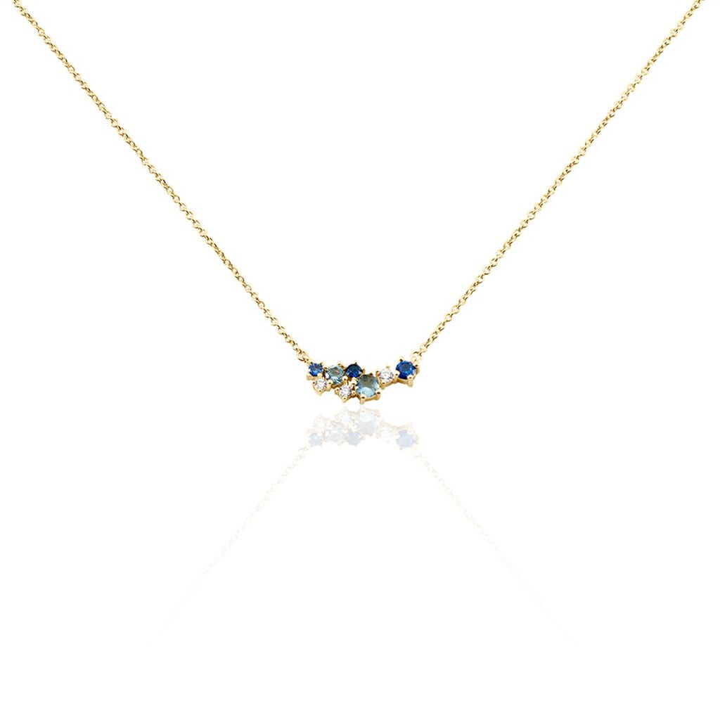 Collier More Plaqué Or Pierre Artificielle