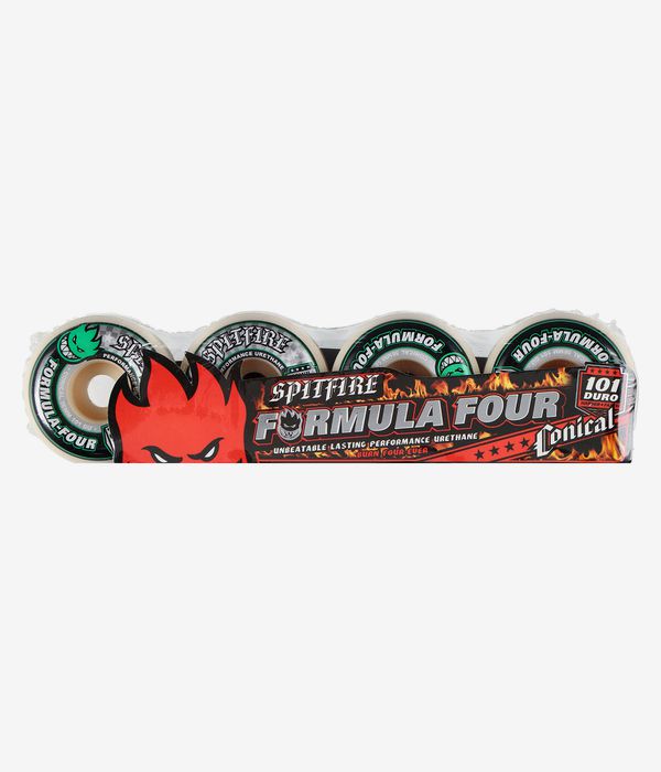 Spitfire Formula Four Conical Rollen (natural green) 56 mm 101A 4er Pack