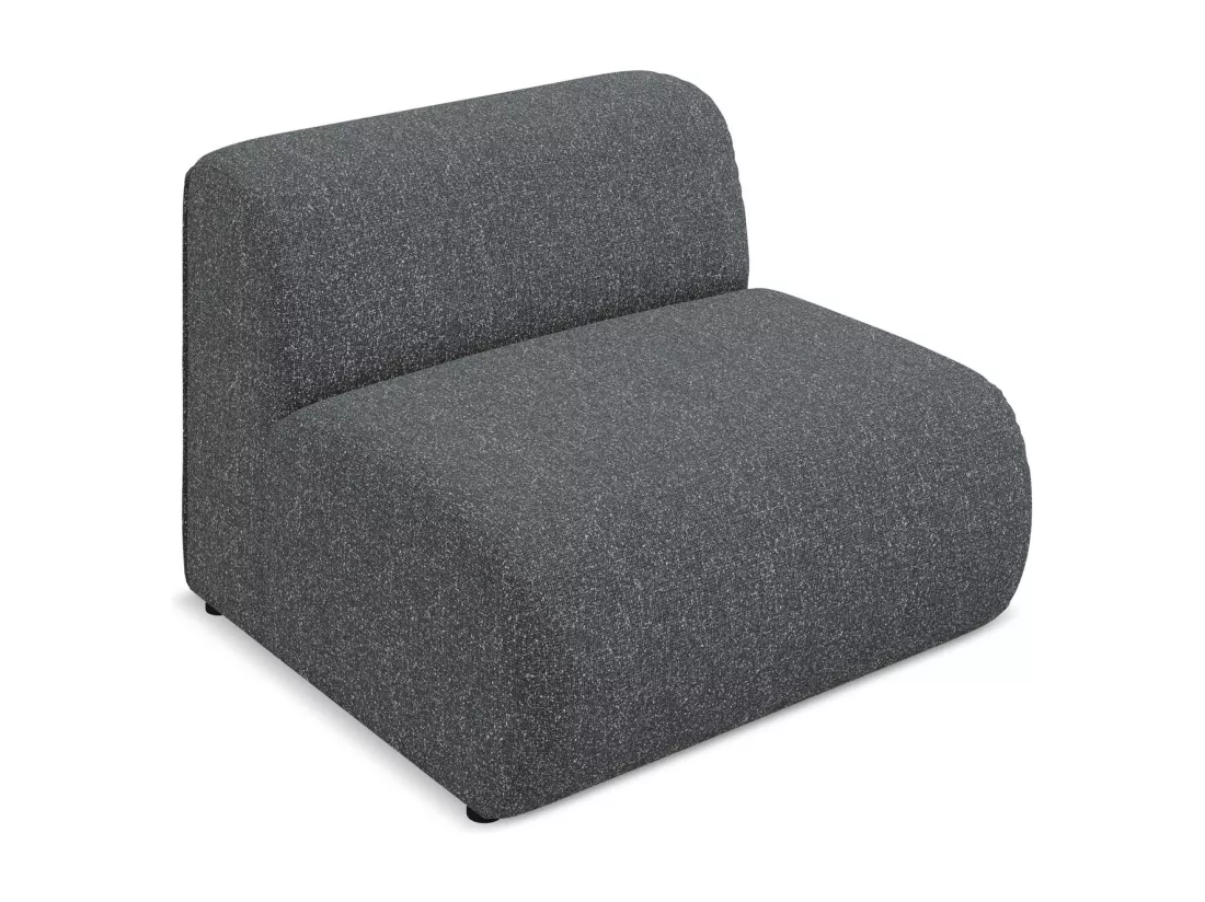 Fauteuil pour canapé modulable en tissu texturé - graphite - EKAHI