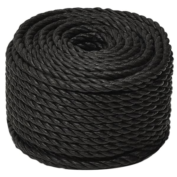 vidaXL Arbeidstau svart 14 mm 50 m polypropylen