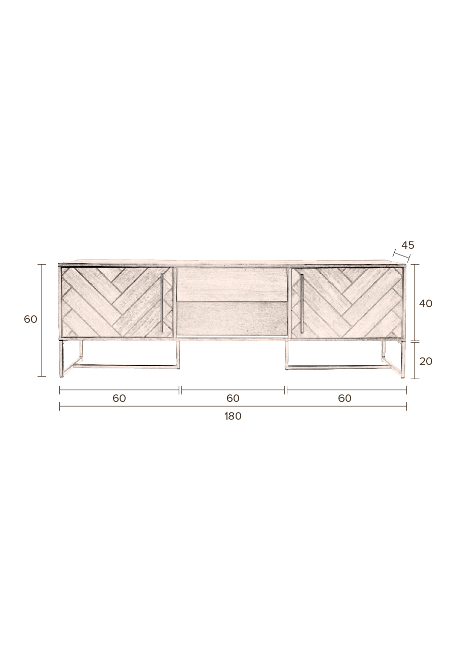 Dressoir Class Laag naturel