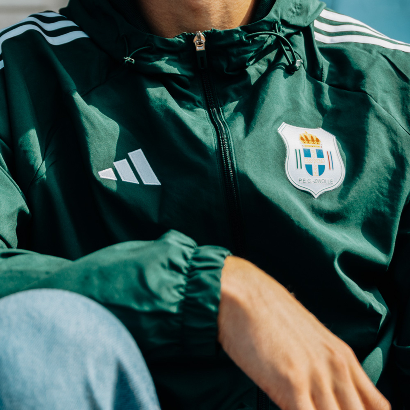 Adidas PEC Zwolle Lifestyle Jacket 2024-2025 Groen Wit