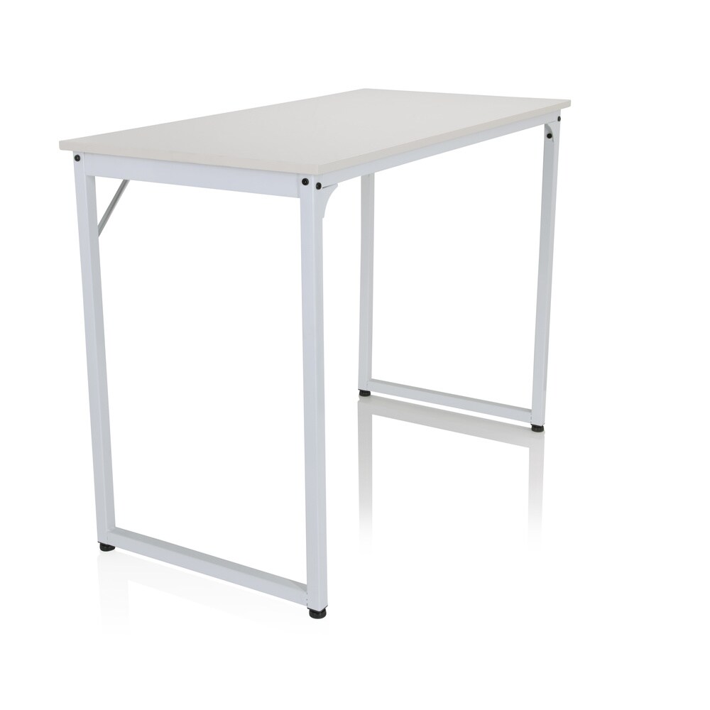 Schreibtisch WORKSPACE I Melaminharzbeschichtete Spanplatte, Gestell pulverbeschichteter Stahl hjh OFFICE