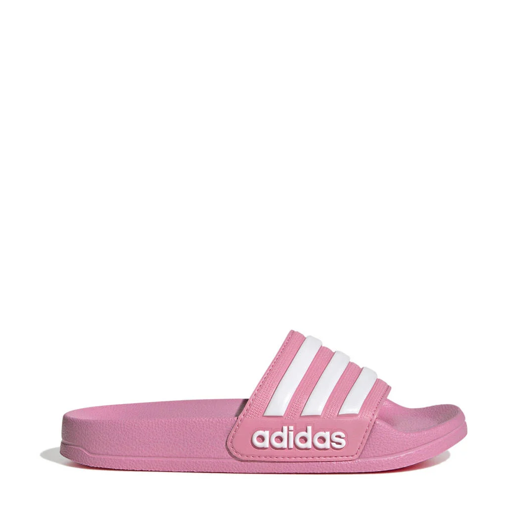 adidas Adilettebadslippers roze/wit