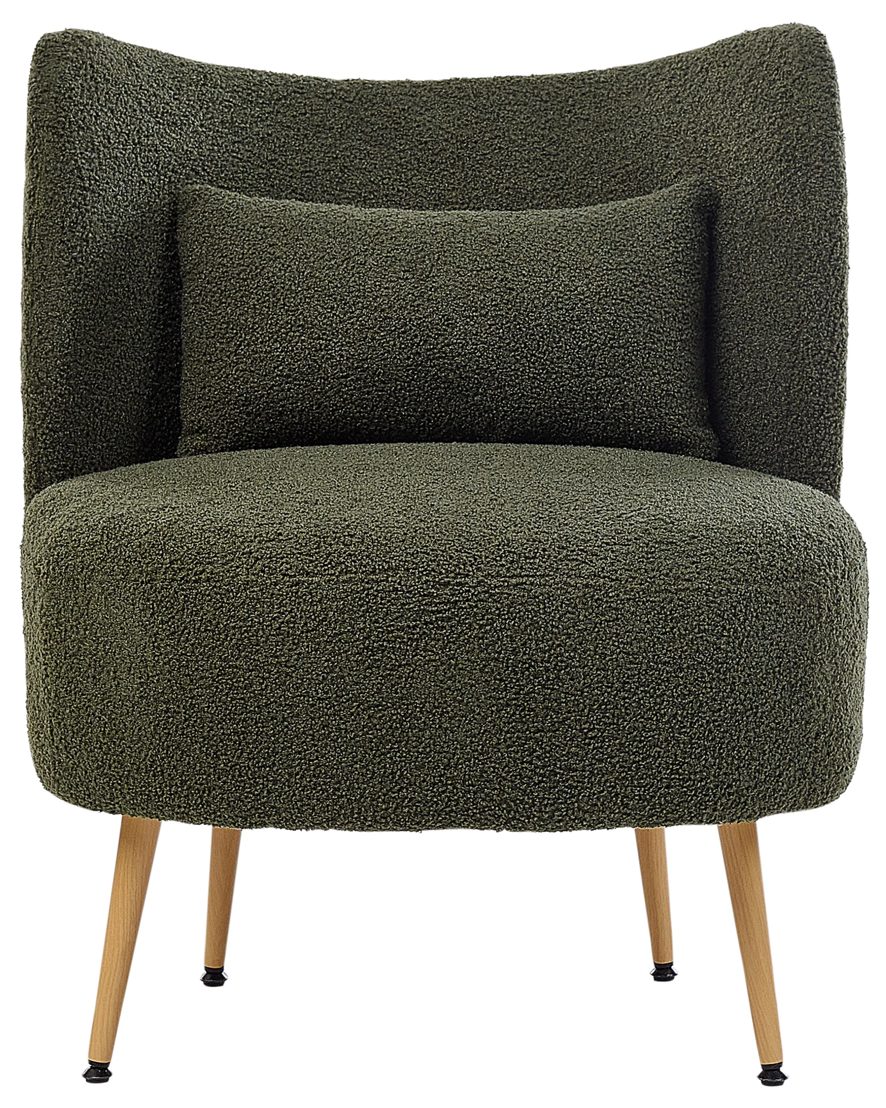 Fauteuil OTSBY II met kussen Bouclé Donkergroen