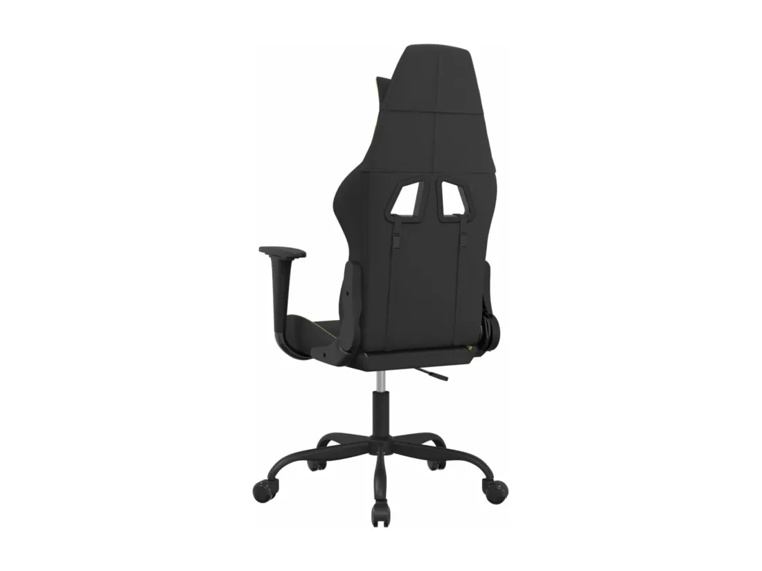 Chaise de jeu de massage Noir et vert clair Tissu