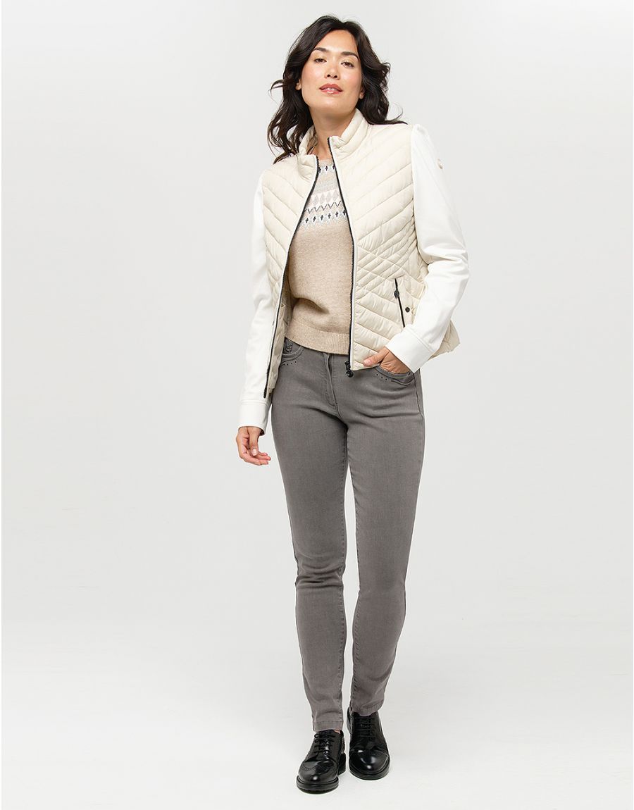 Pull jacquard beige