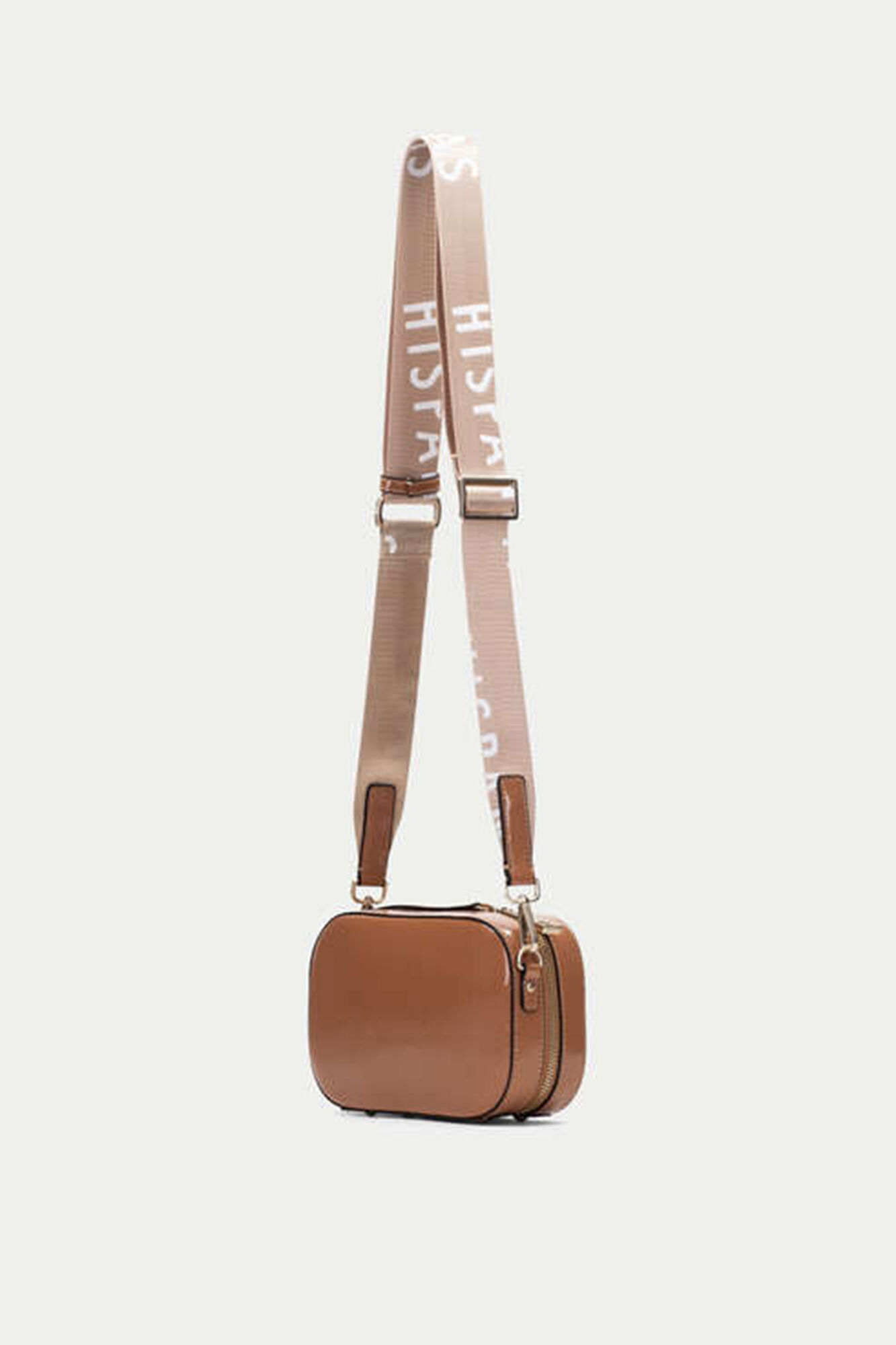 Bolsa retangular com fecho de correr - Areia