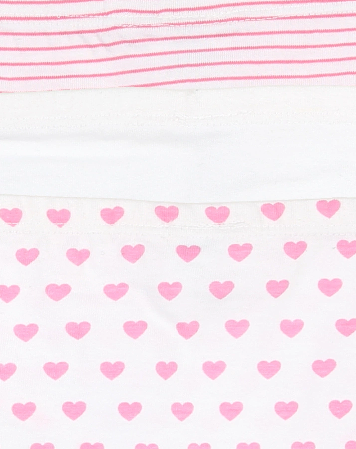 Slip GIRLY 3er-Pack in weiß/pink