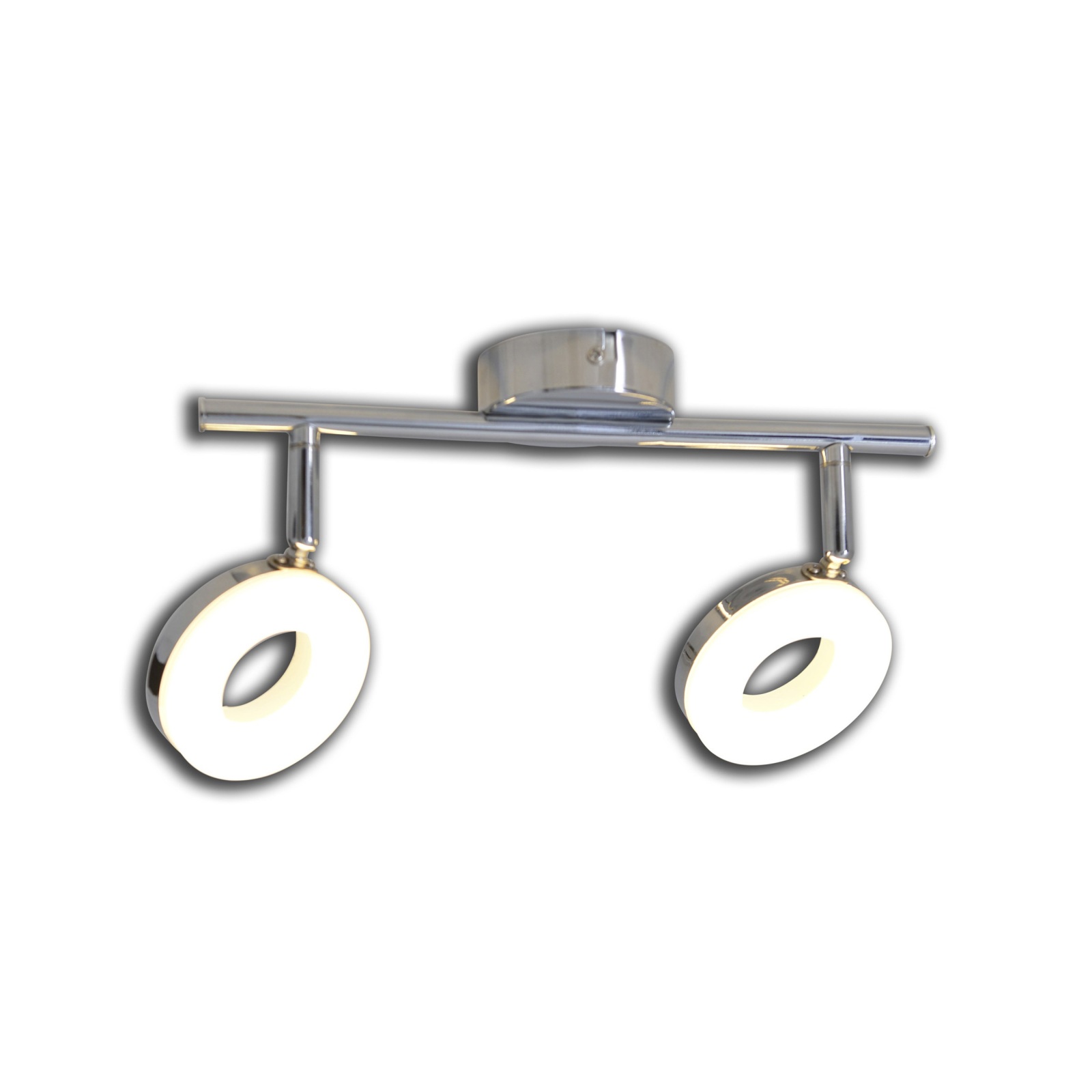 LED-Deckenspot DONUT - chromfarben - 2-flammig